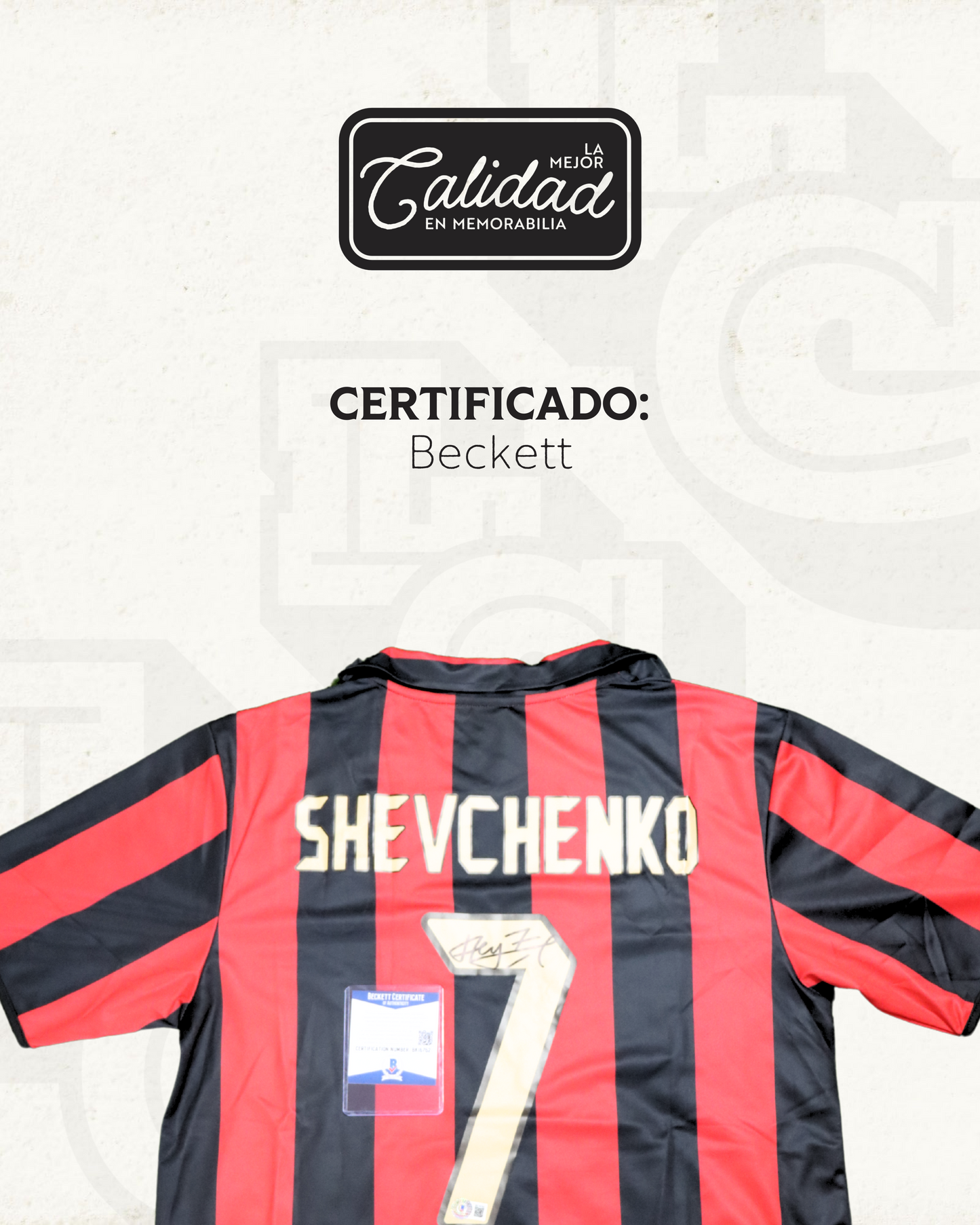 Camiseta Autografiada Andriy Shevchenko AC. Milán 1989-1990