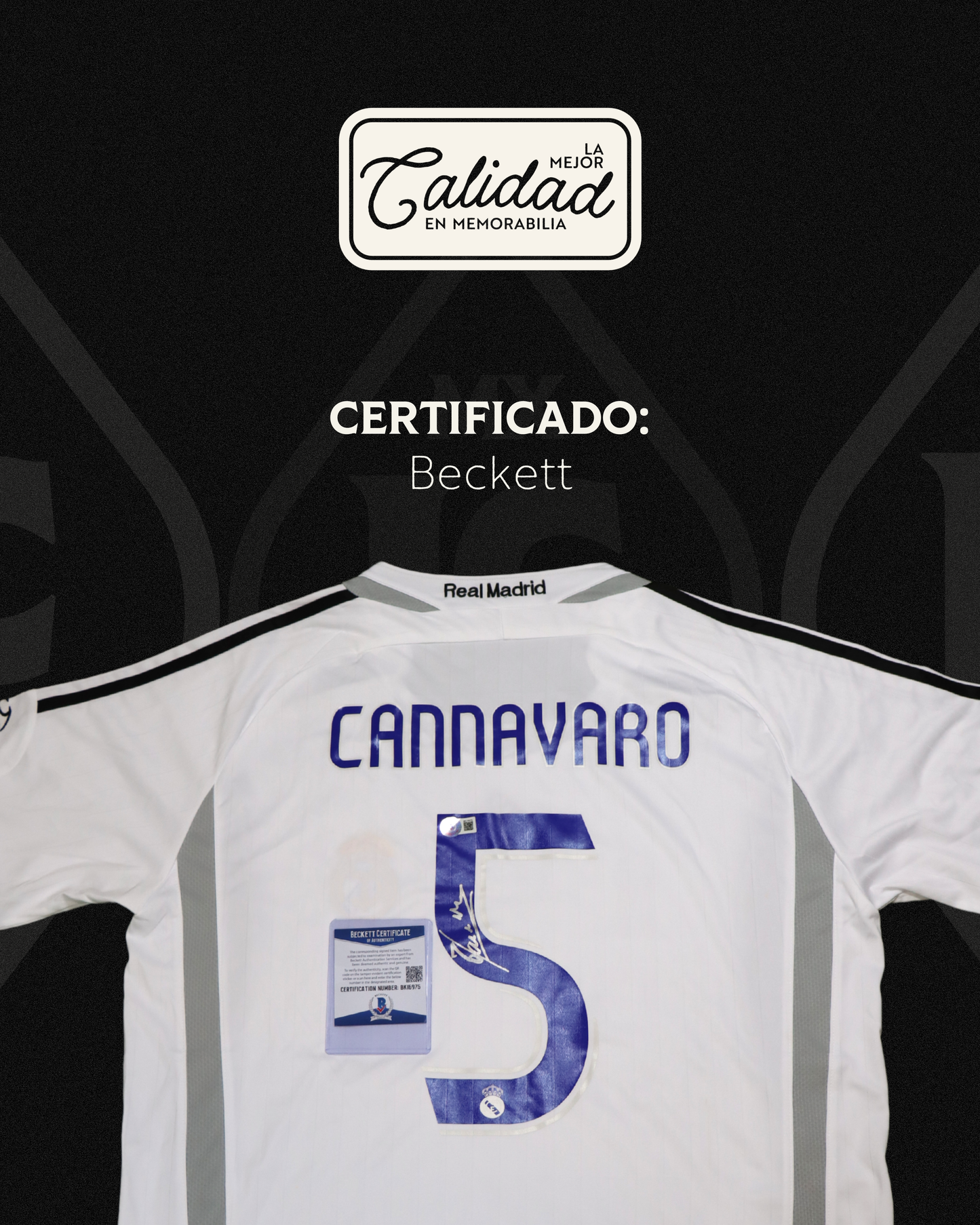 Camiseta Autografiada Fabio Cannavaro Real Madrid 2006