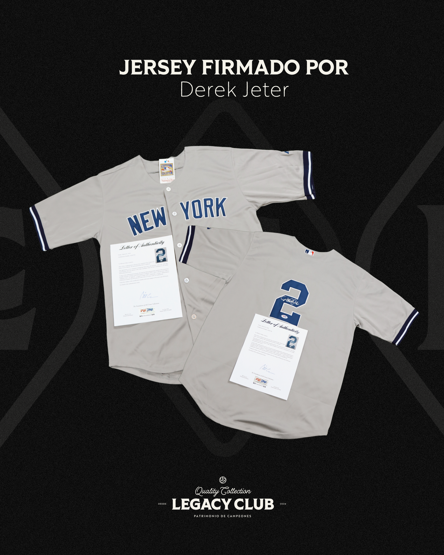 Camiseta Autografiada Derek Jeter Yankees