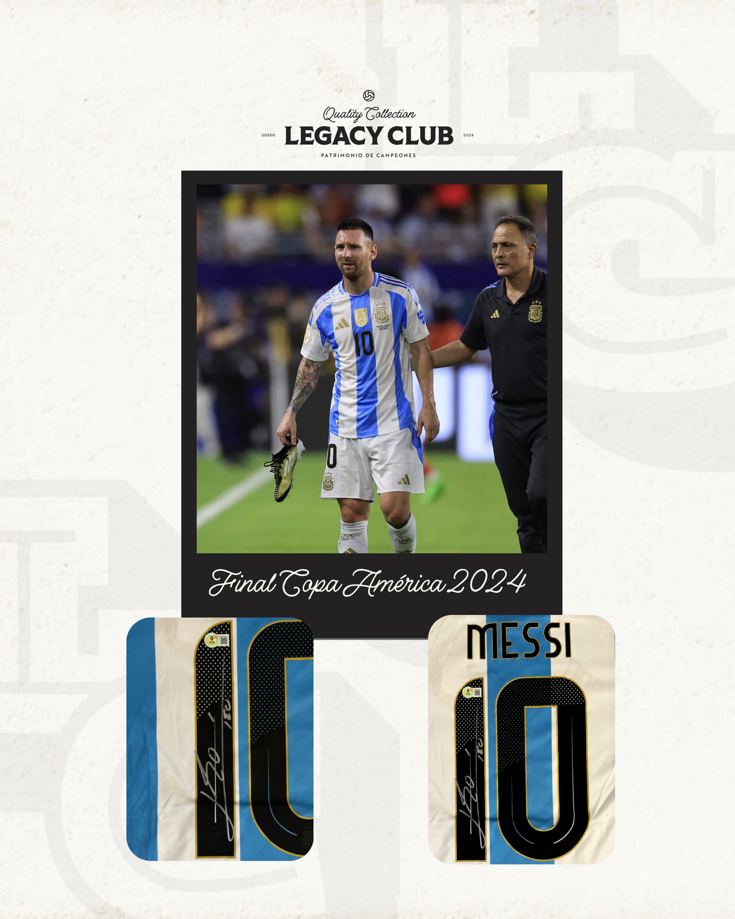 Camiseta Autografiada Lionel Messi Final Copa America 2024