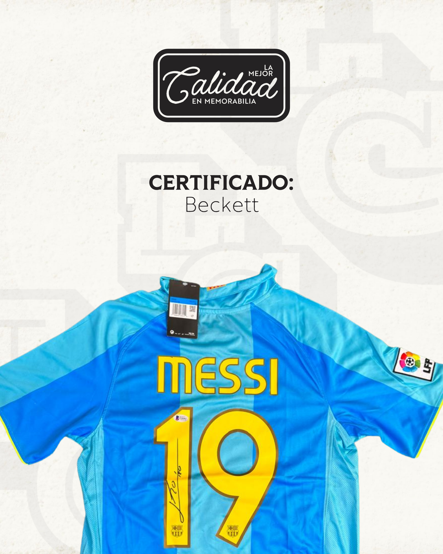 Camiseta Autografiada Lionel Messi Barcelona 2007