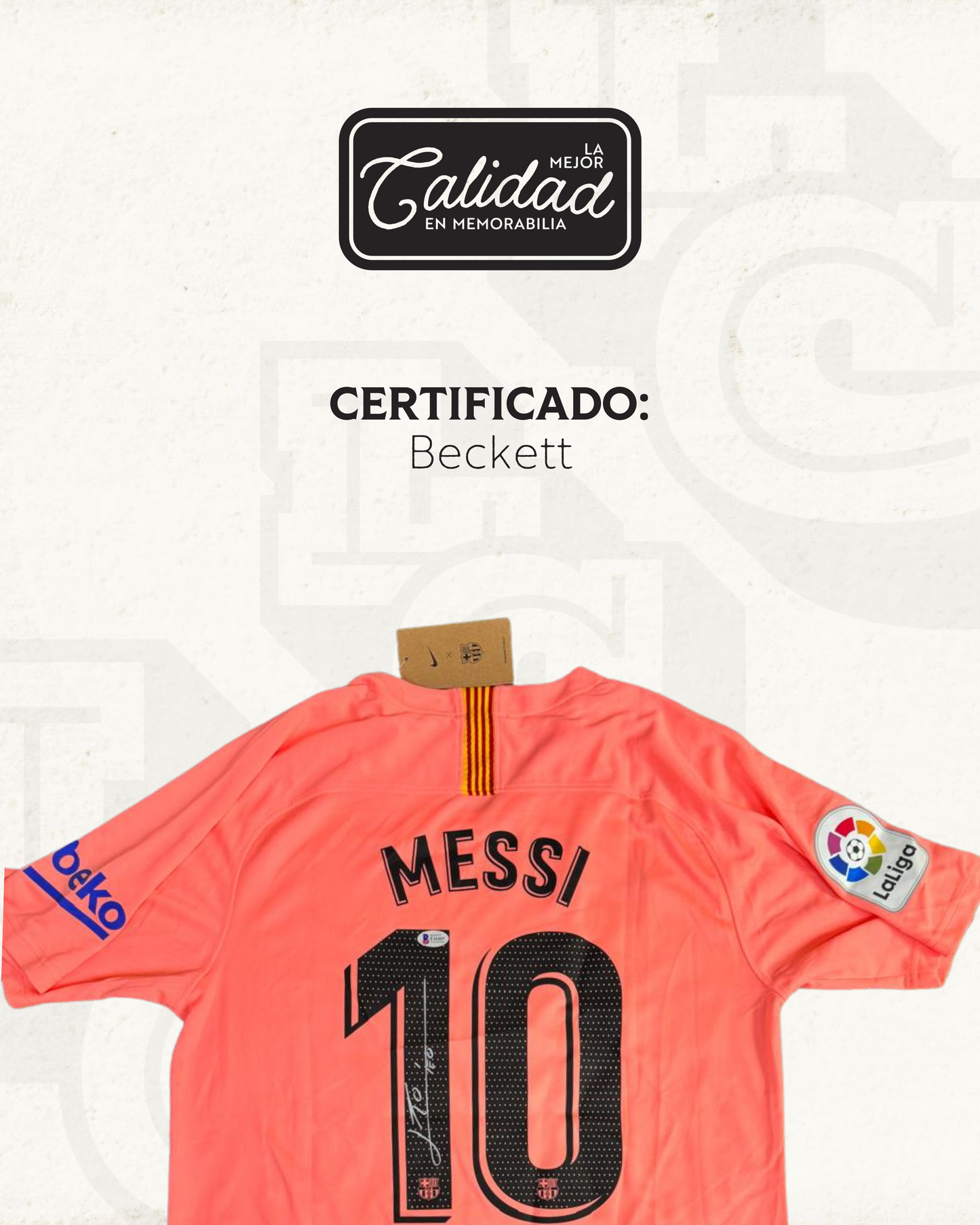 Camiseta Autografiada Lionel Messi Barcelona 2019 Visitante