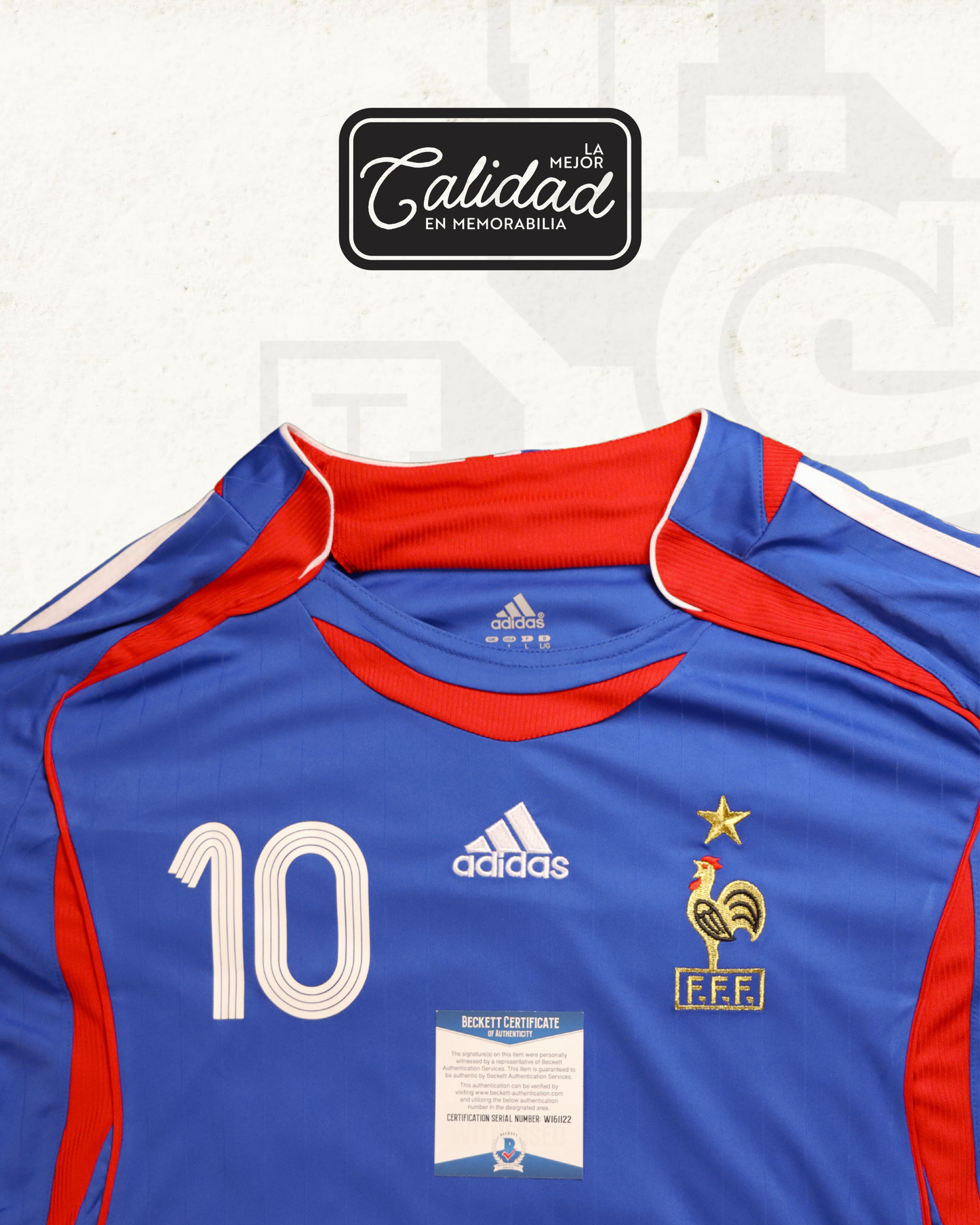 Camiseta Autografiada Zinedine Zidane 2006 Mundial Alemania