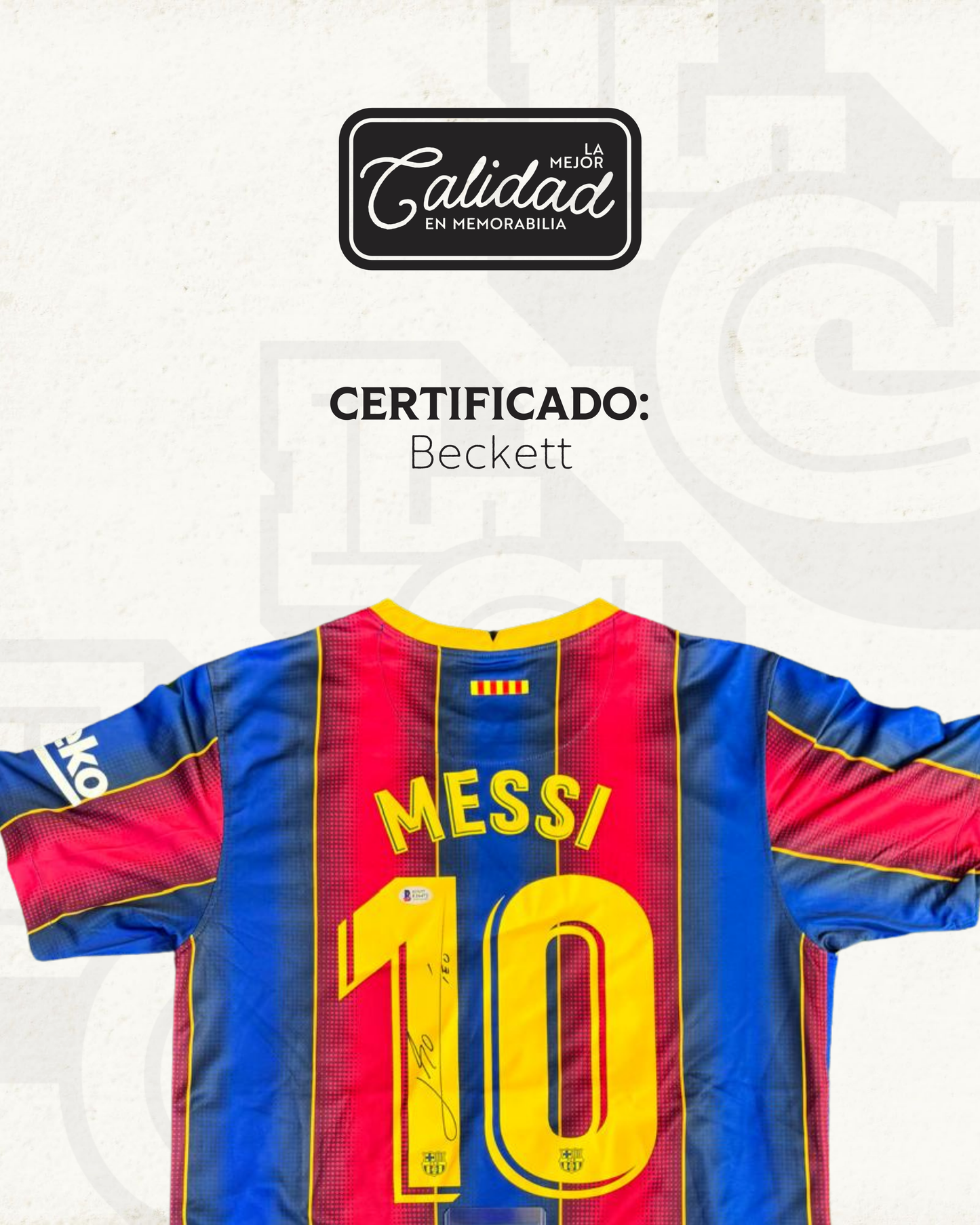Camiseta Autografiada Lionel Messi Barcelona 2021