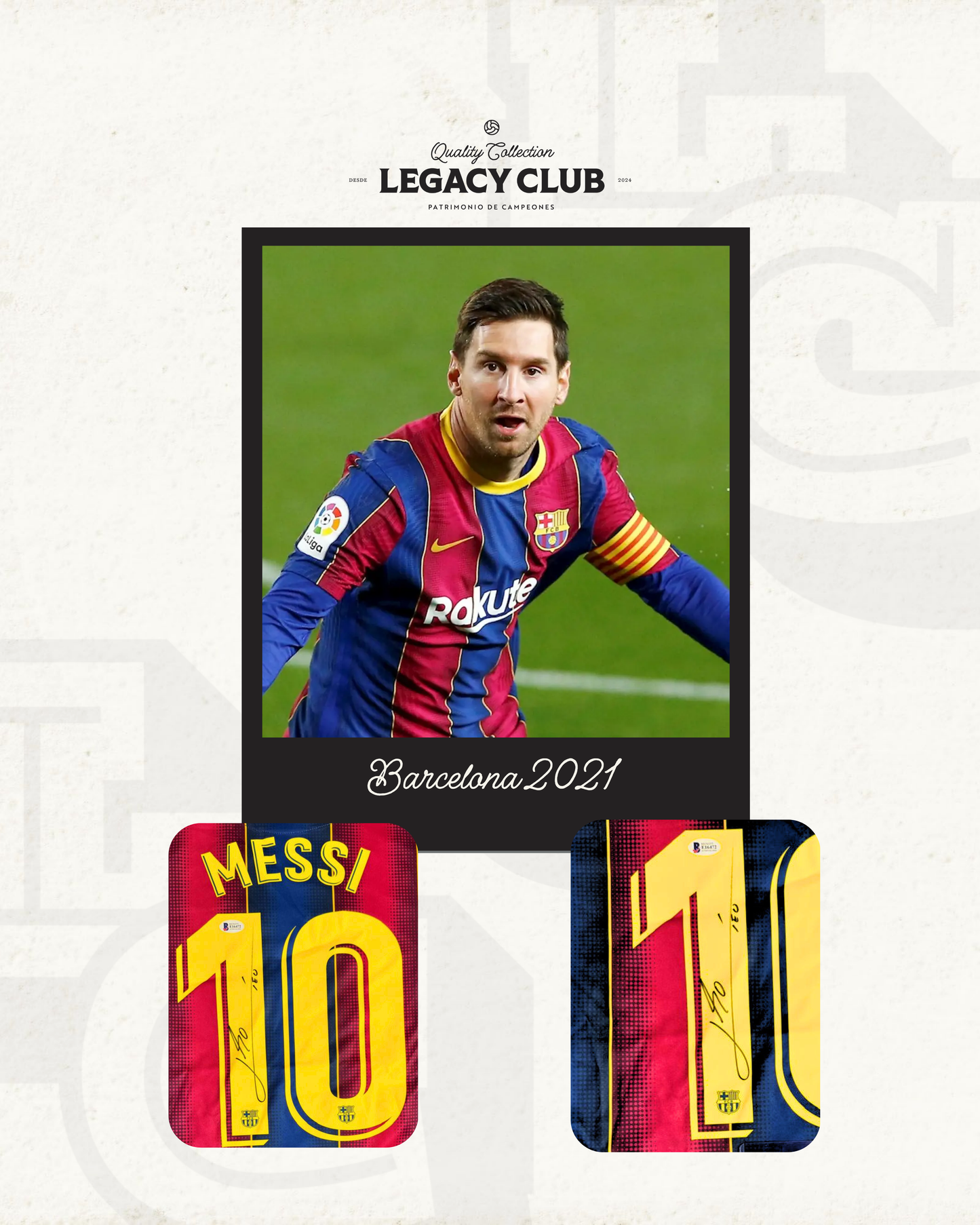 Camiseta Autografiada Lionel Messi Barcelona 2021