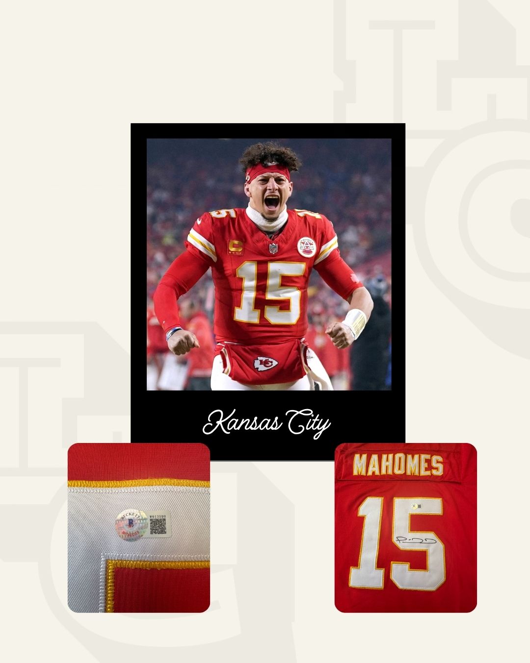 Jersey firmado Patrick Mahomes Kansas City Chiefs