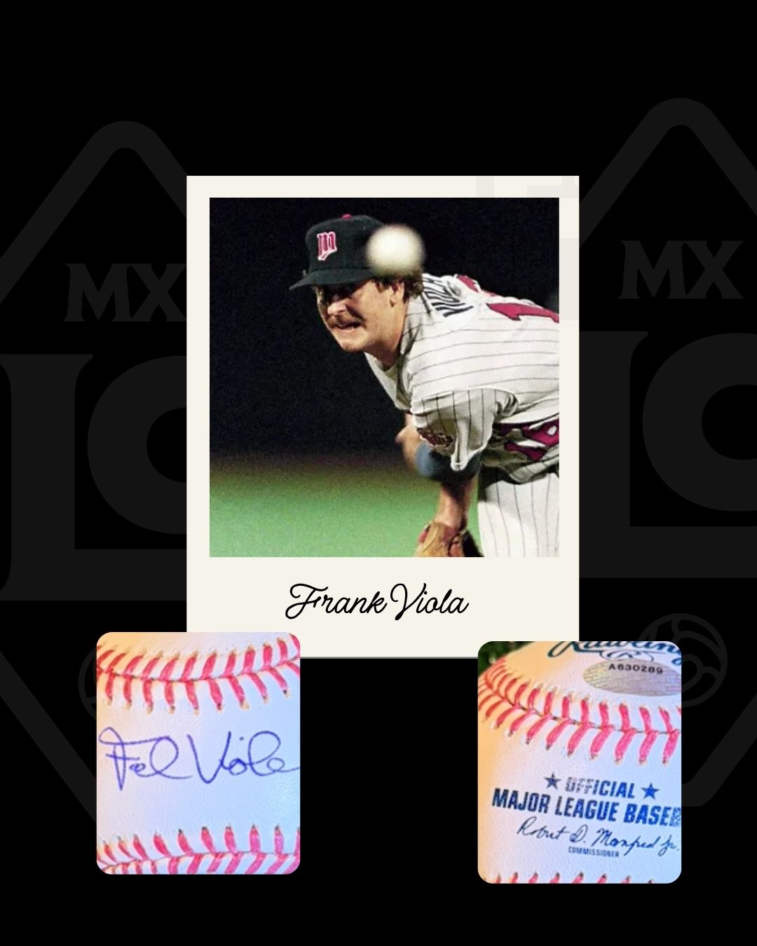 Pelota firmada Frank Viola