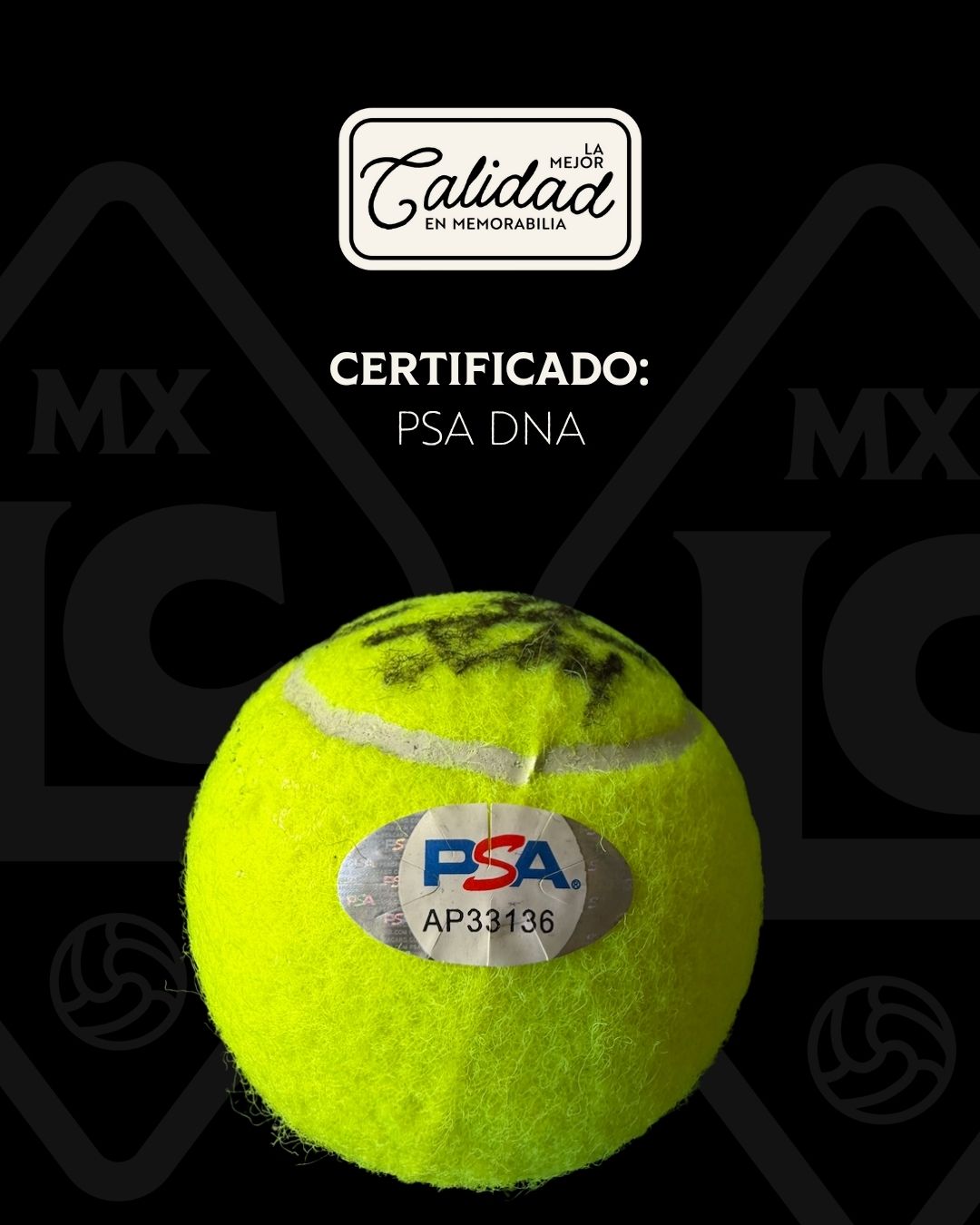 Pelota firmada Rafael Nadal