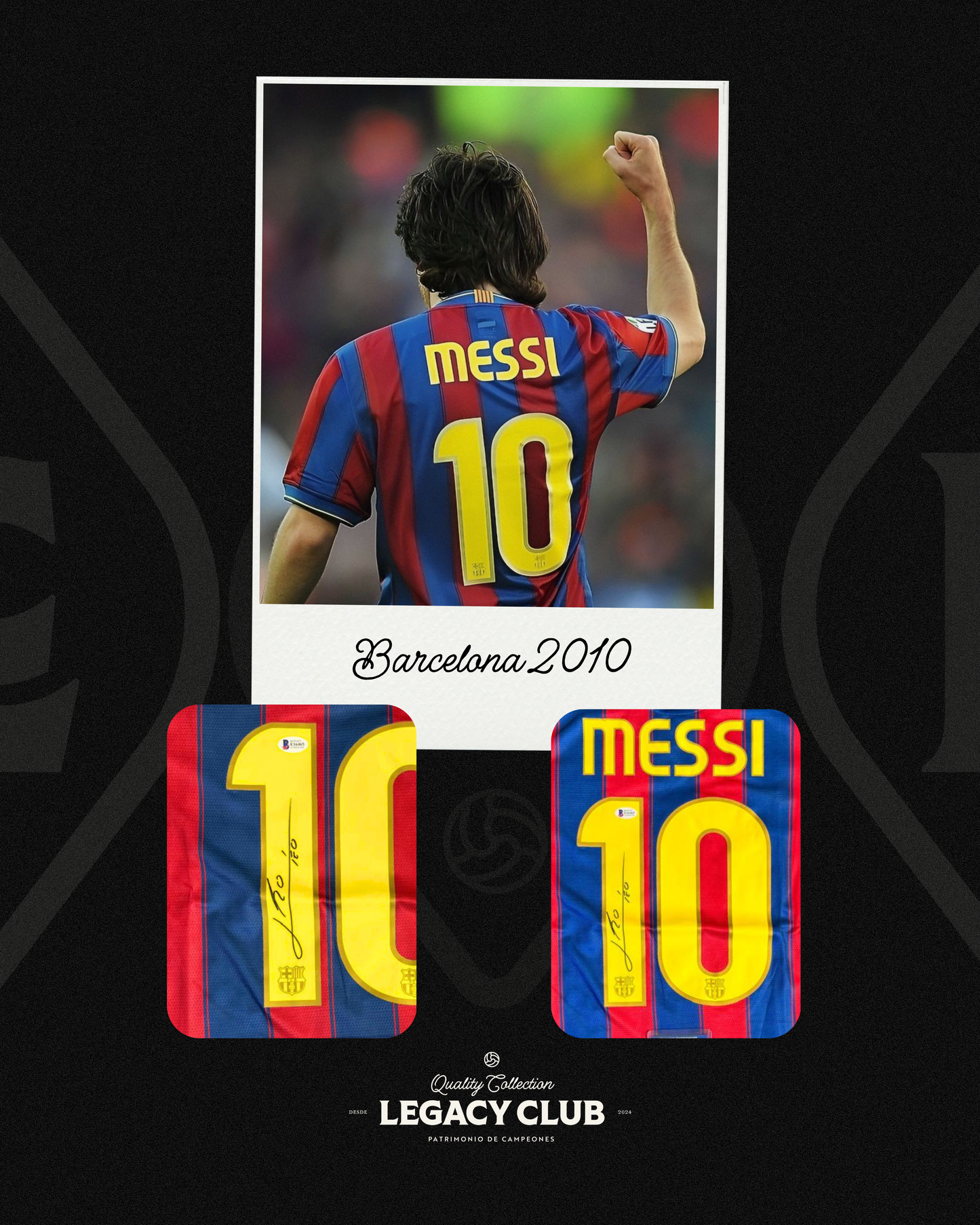 Camiseta Autografiada Lionel Messi Barcelona 2010
