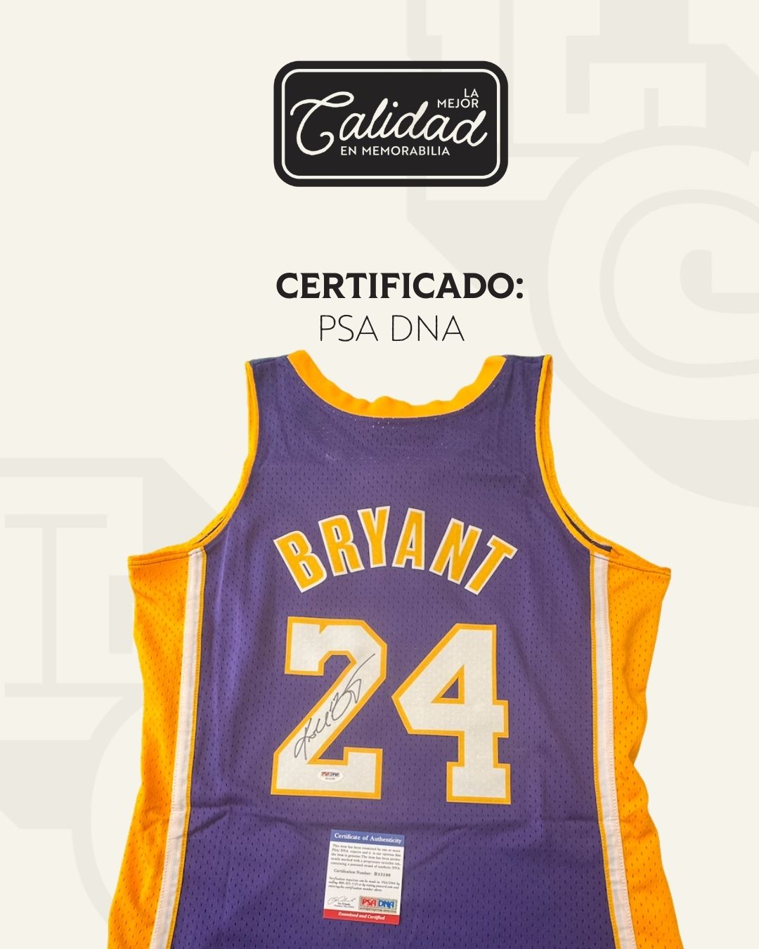 Jersey firmado Kobe Bryant Lakers Morada