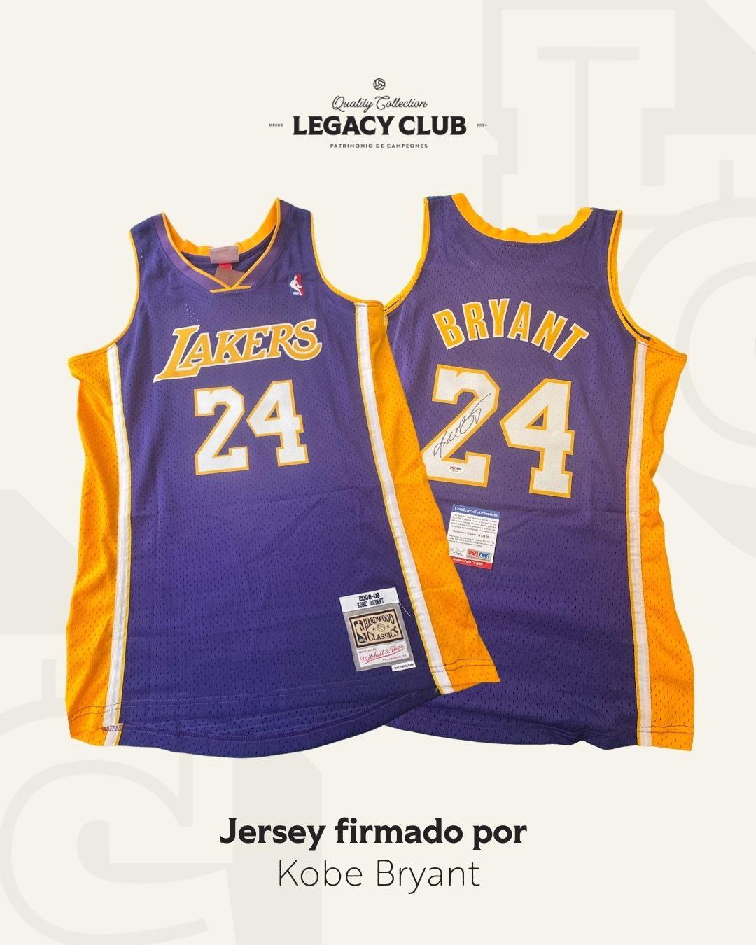Jersey firmado Kobe Bryant Lakers Morada