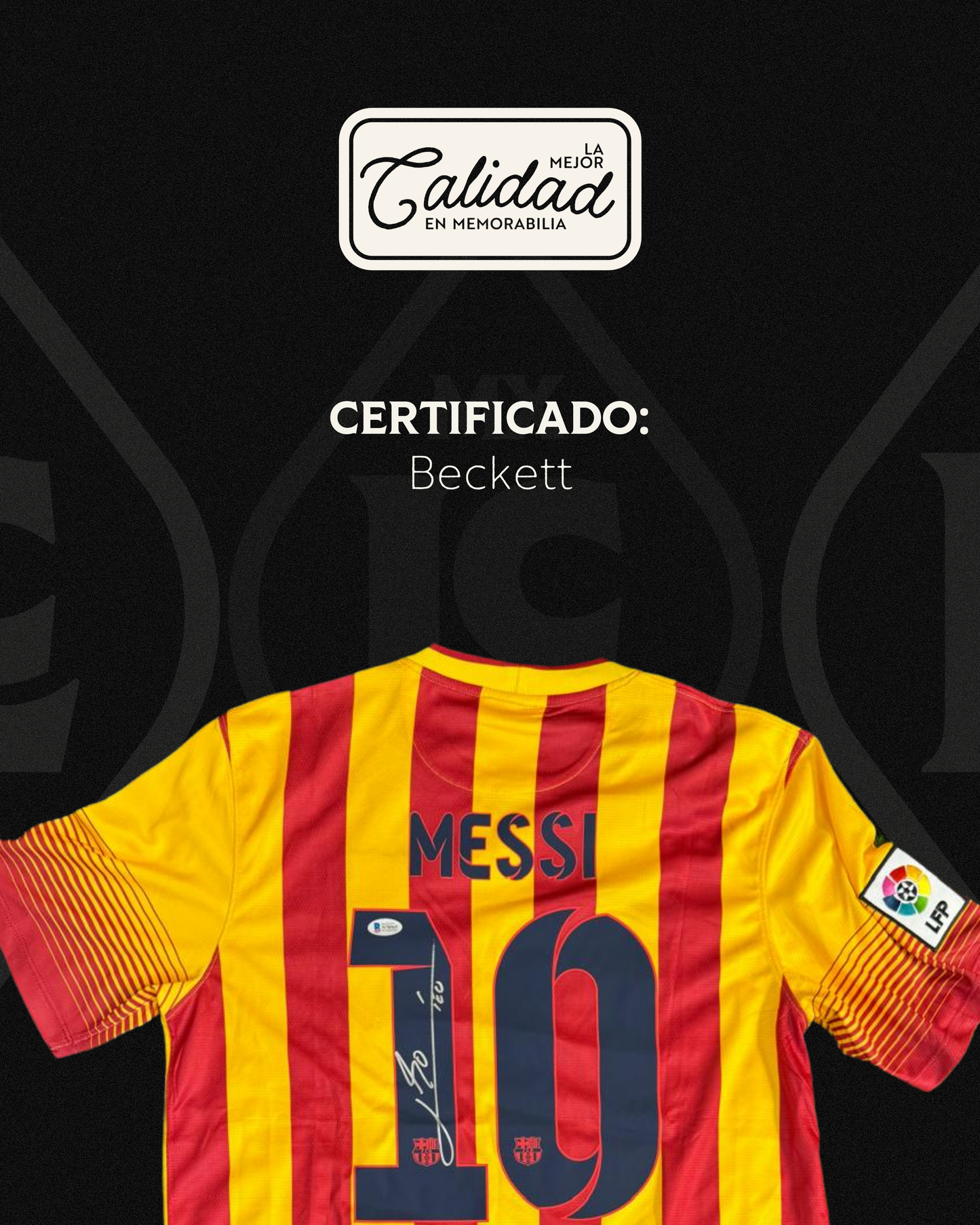 Camiseta Autografiada Lionel Messi Barcelona 2014