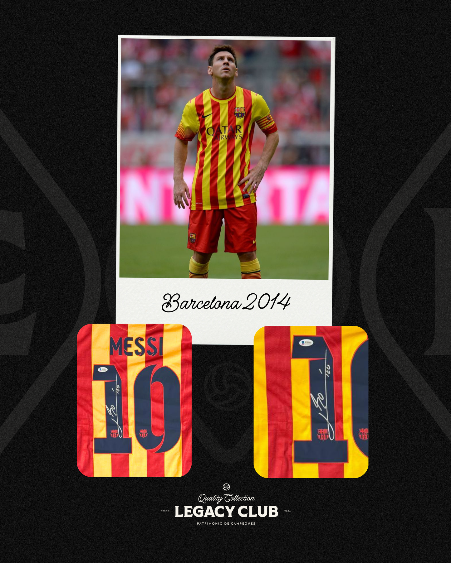 Camiseta Autografiada Lionel Messi Barcelona 2014