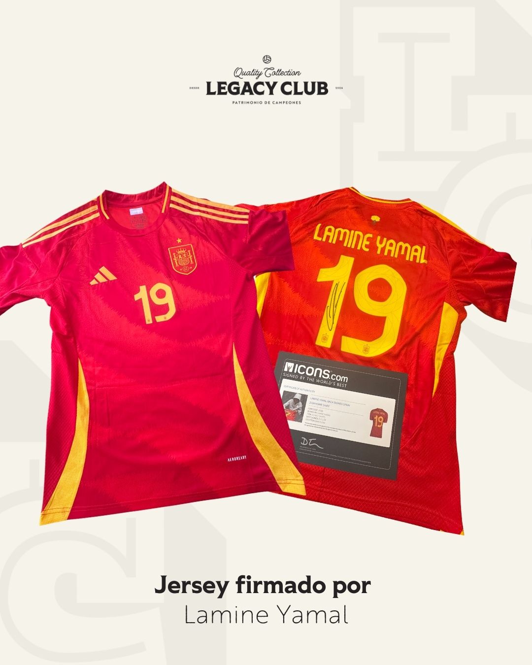 Jersey firmado Lamine Yamal España 2024