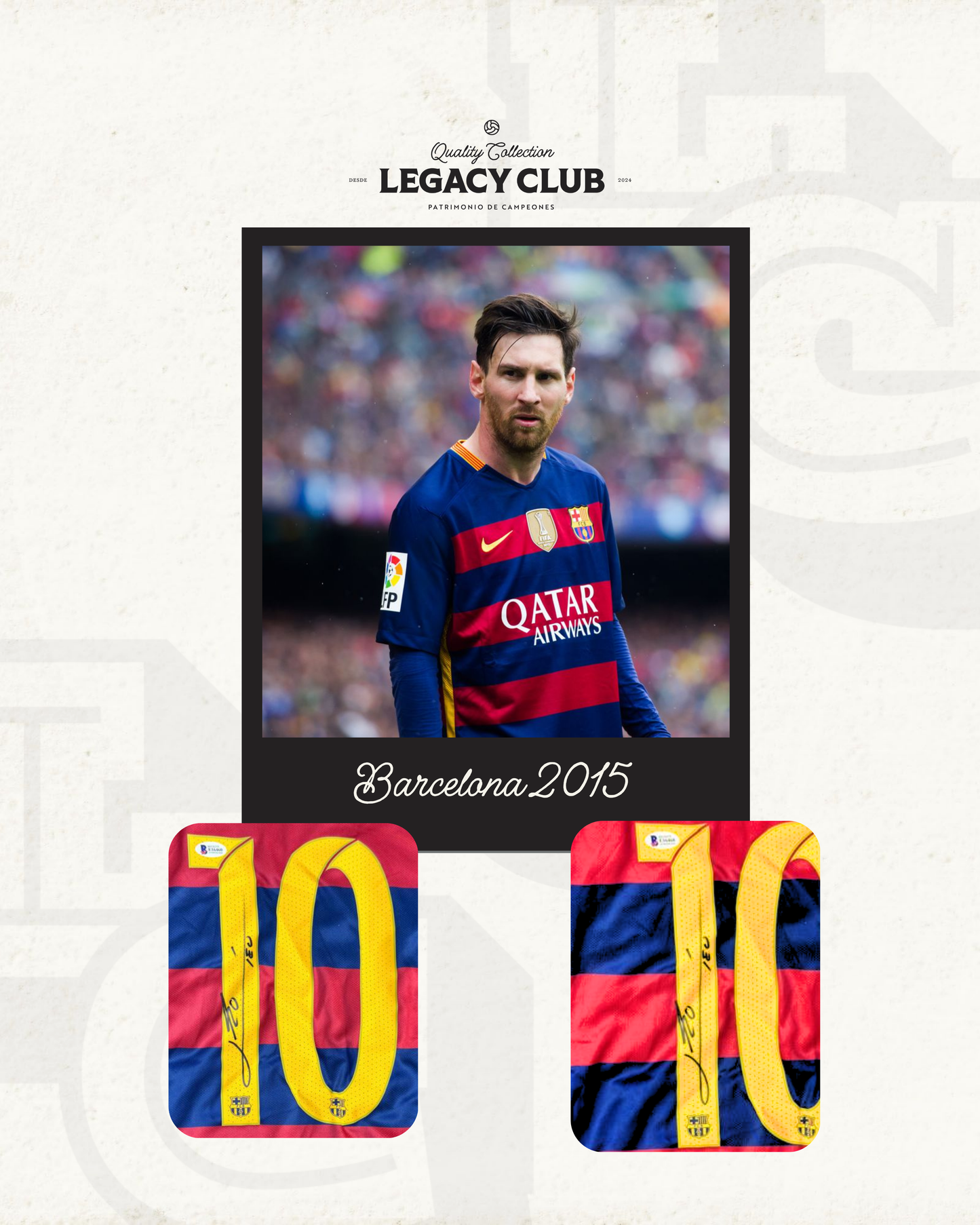 Camiseta Autografiada Lionel Messi Barcelona 2016