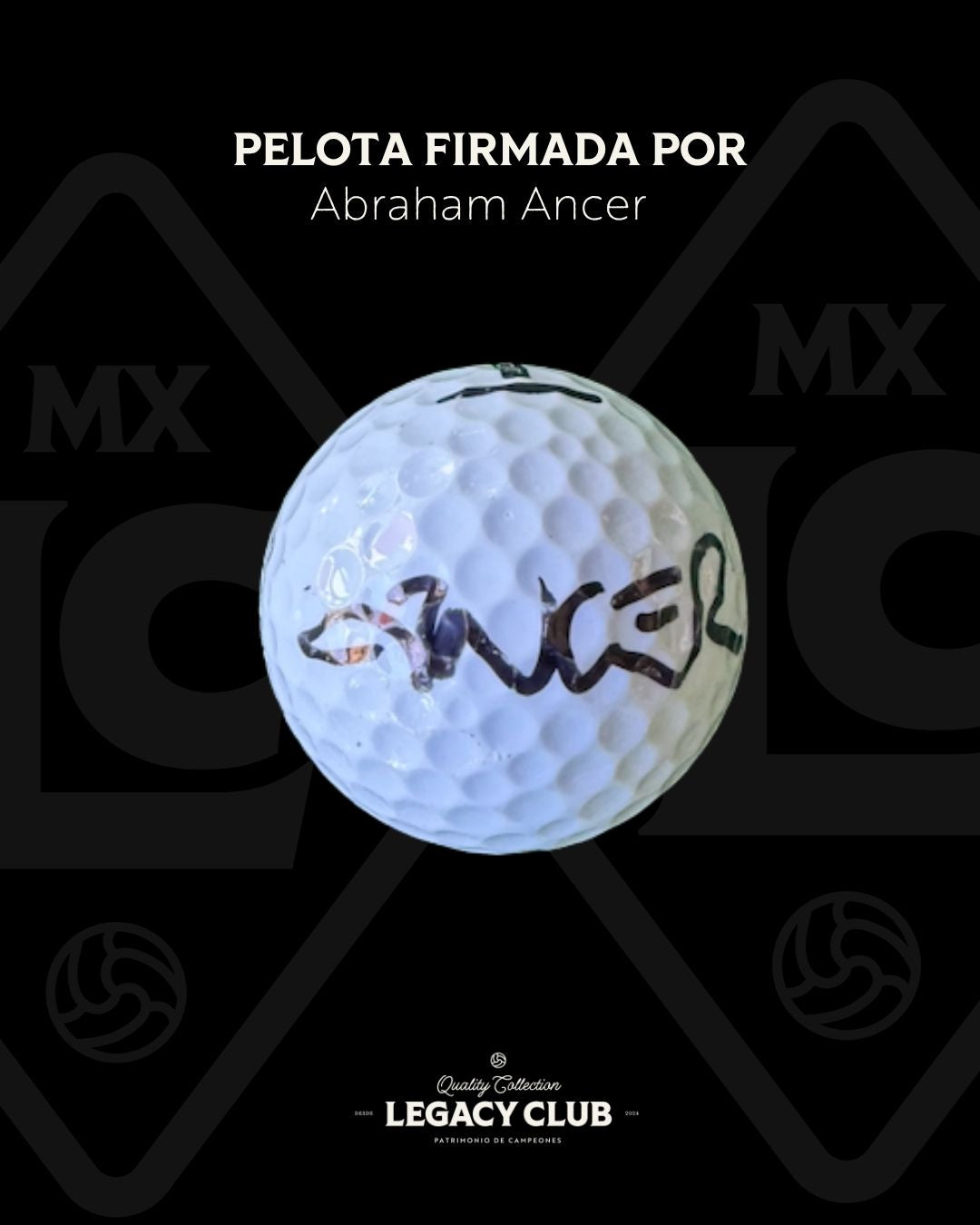 Pelota firmada Abraham Ancer