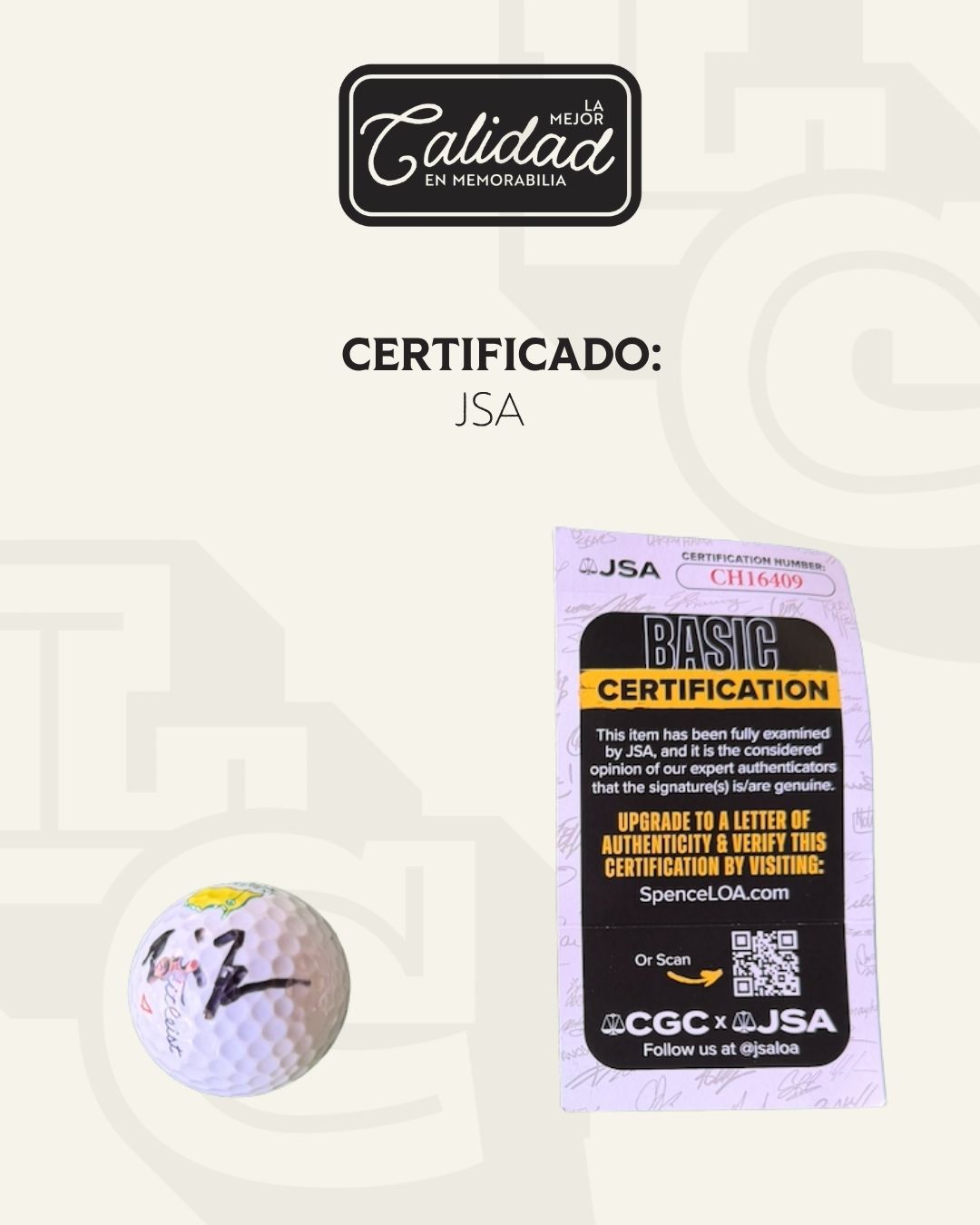 Pelota firmada Will Zalatoris