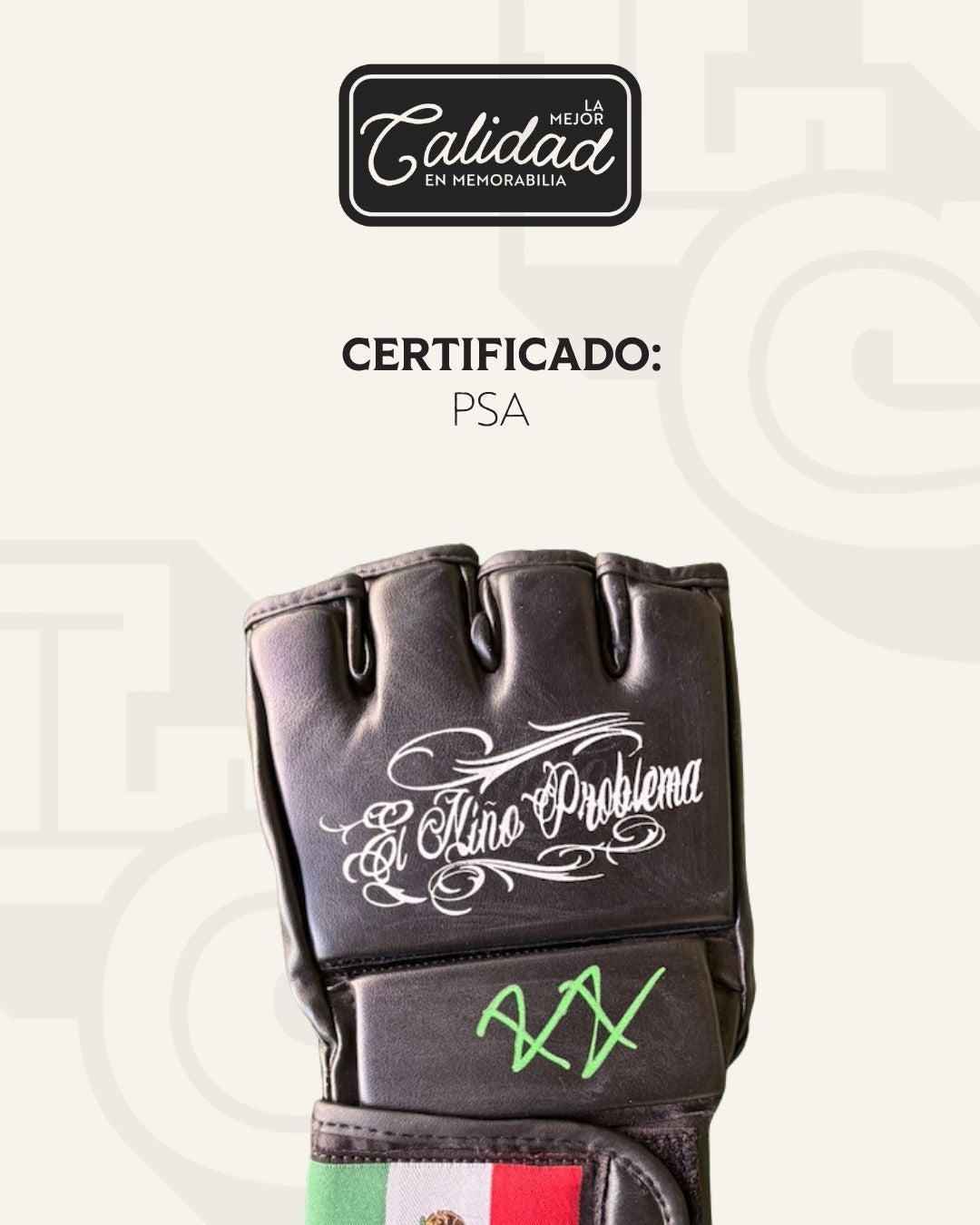 Guante firmado Raul Rosas Jr.