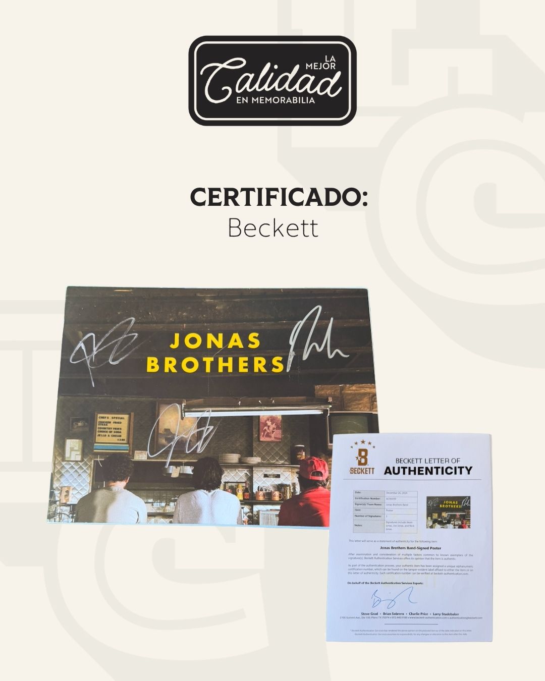 Poster firmado Jonas Brothers