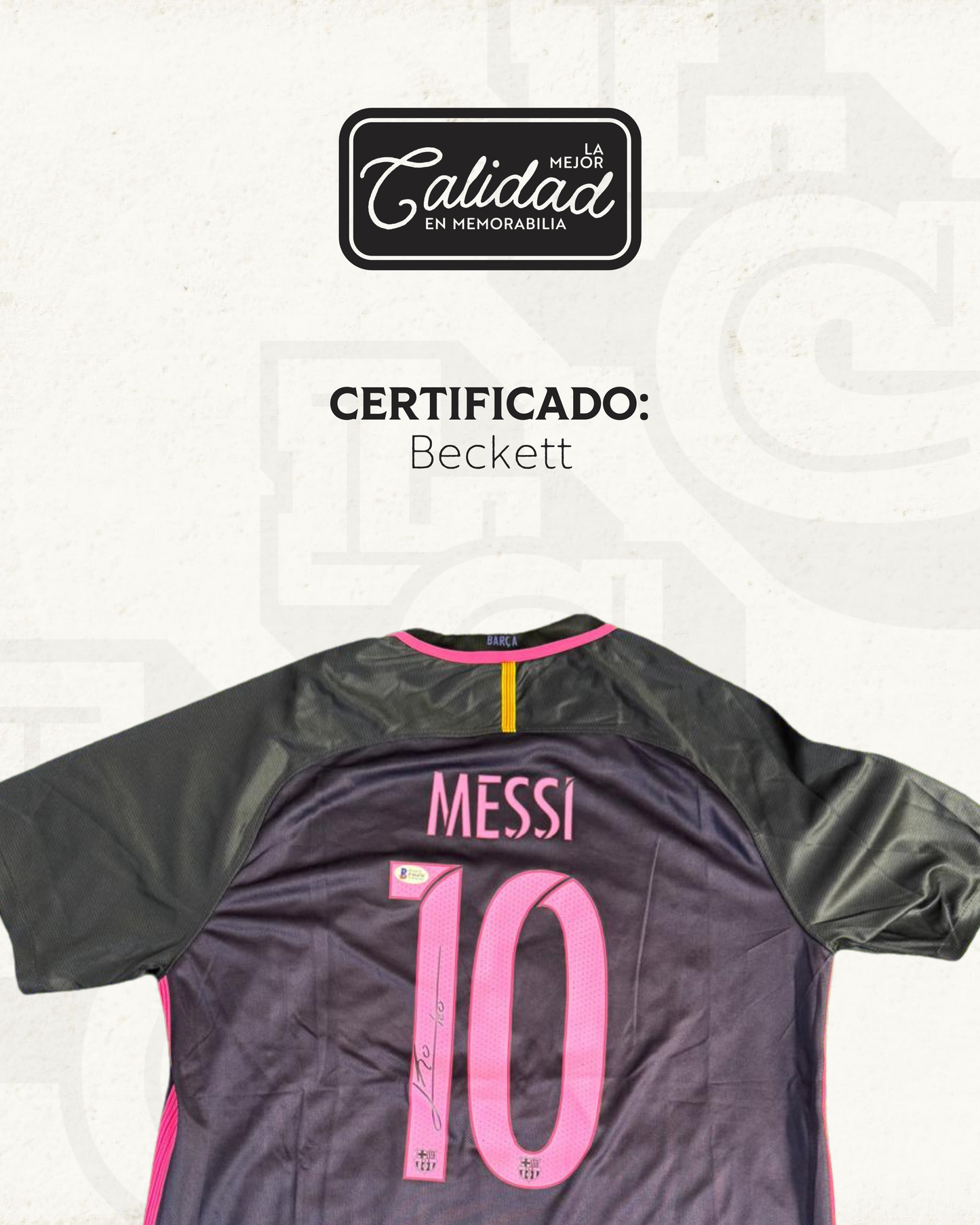Camiseta Autografiada Lionel Messi Barcelona 2017