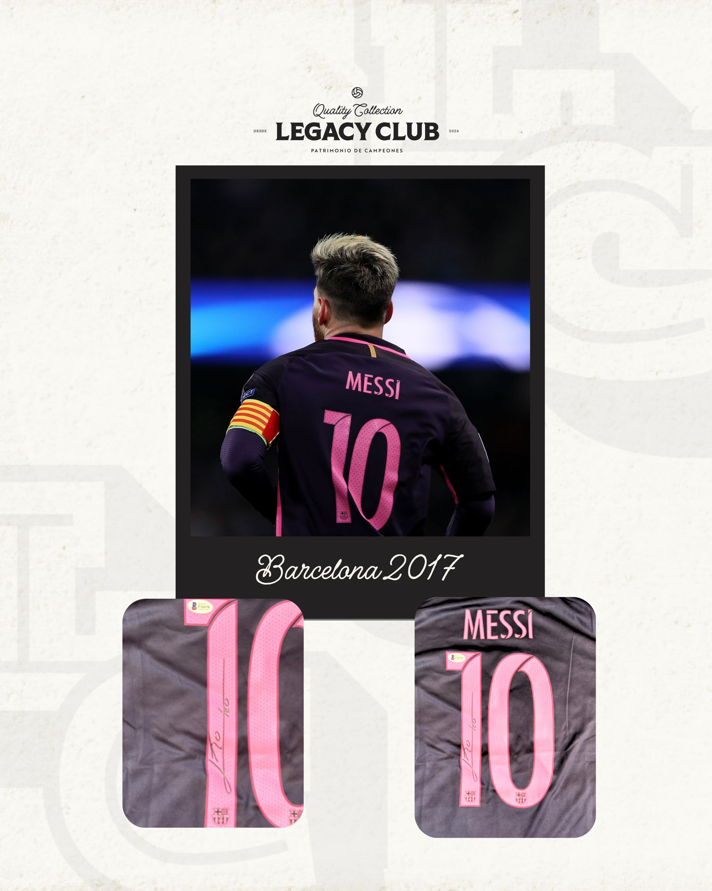 Camiseta Autografiada Lionel Messi Barcelona 2017