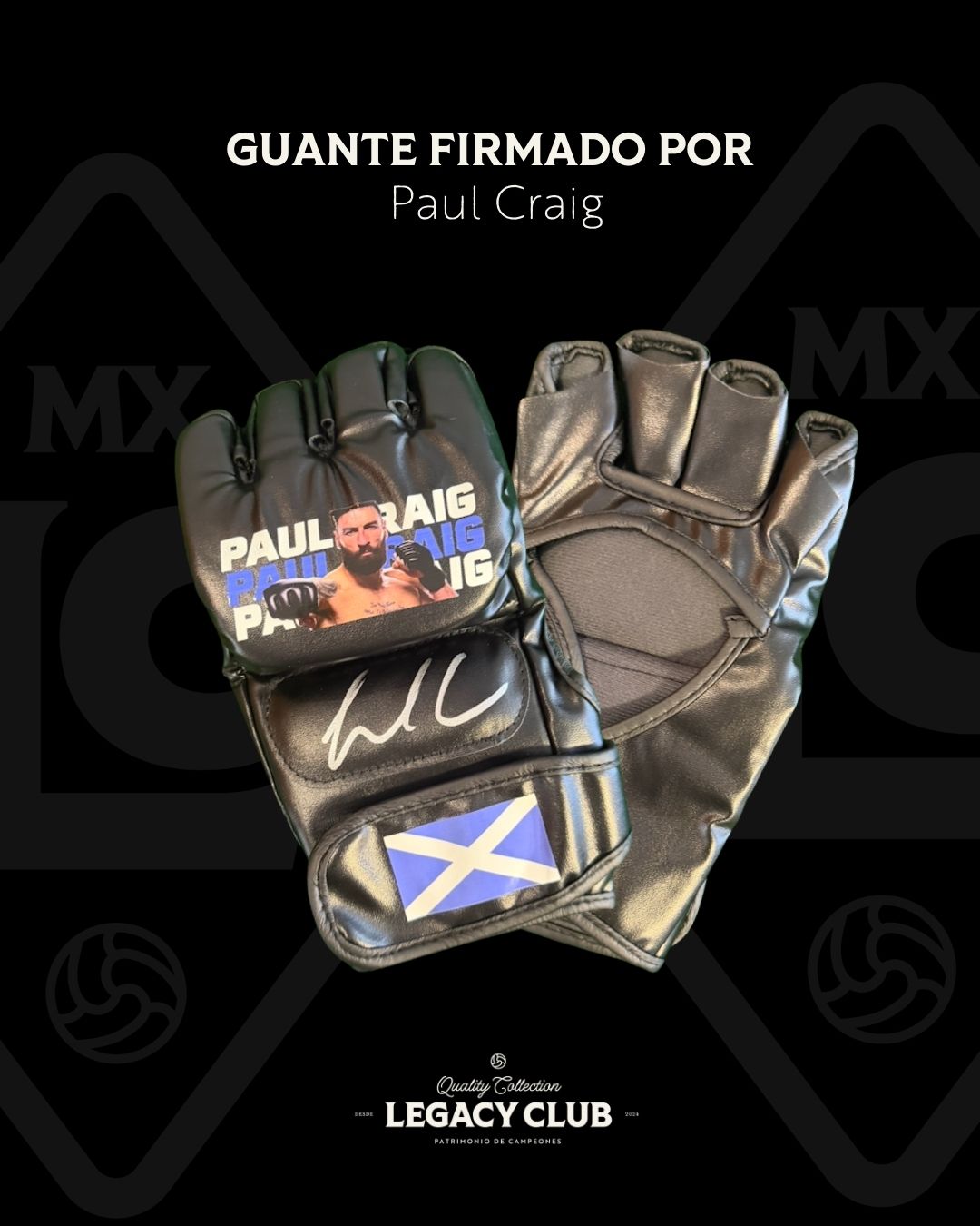 Guante firmado Paul Craig