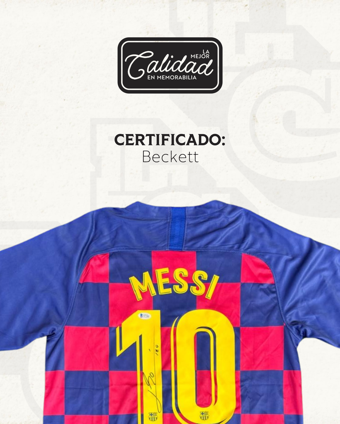 Camiseta Autografiada Lionel Messi Barcelona 2020