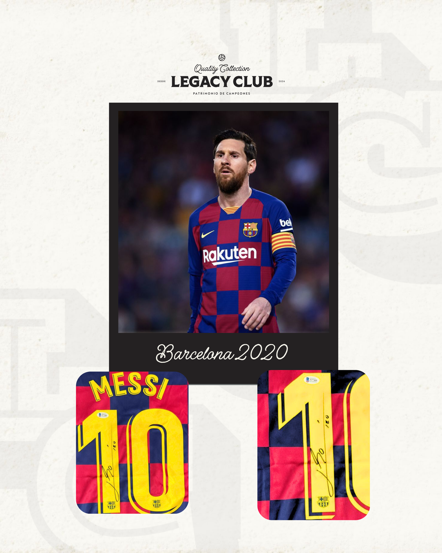 Camiseta Autografiada Lionel Messi Barcelona 2020