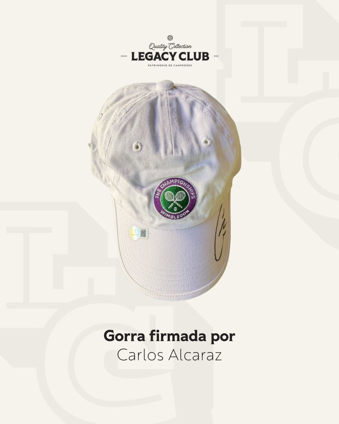 Gorra firmada Carlos Alcaraz Wimbledon