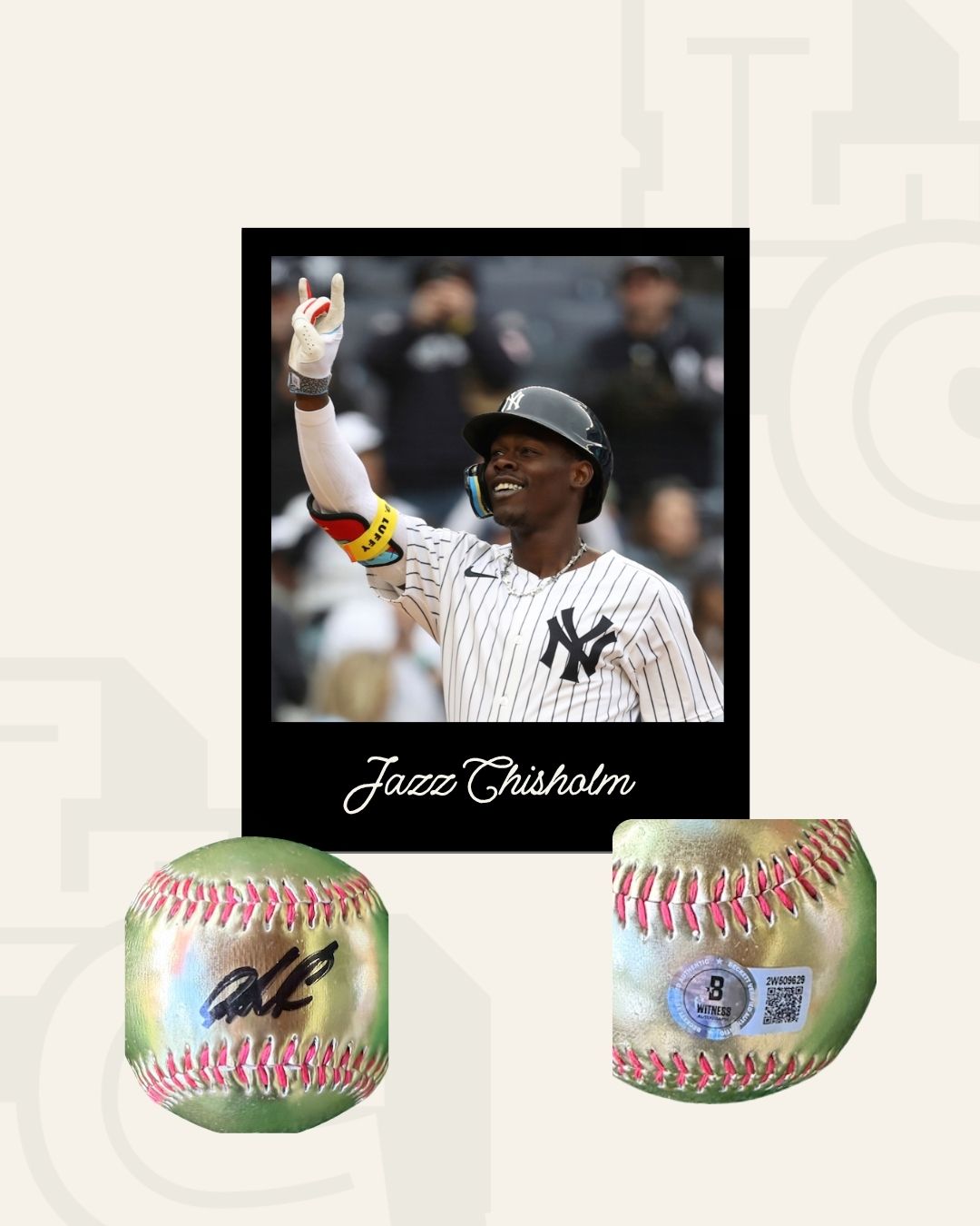 Pelota firmada Jazz Chisholm