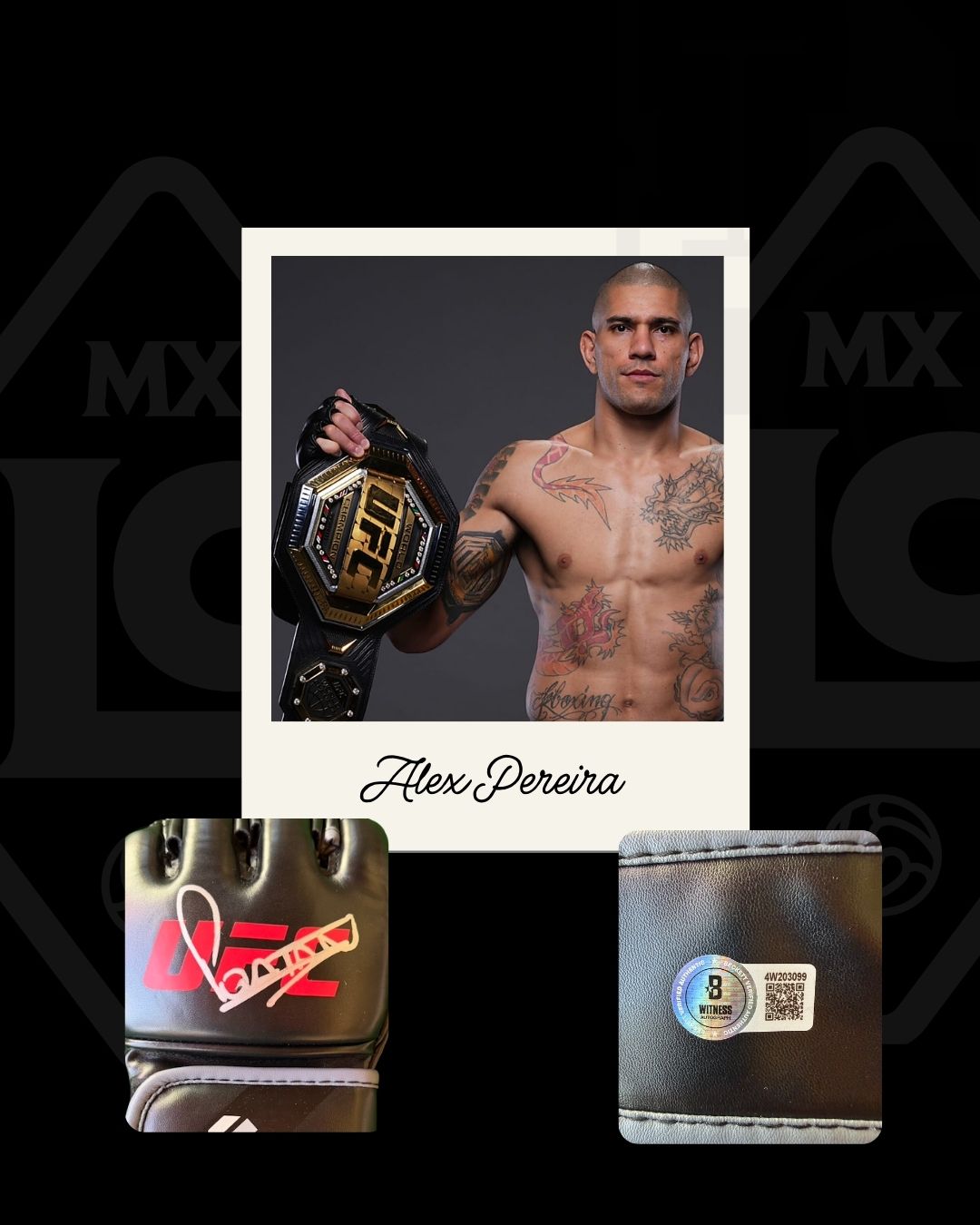 Guante firmado Alex Pereira