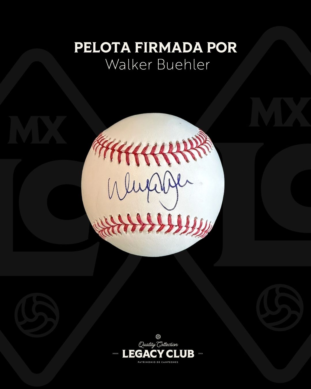 Pelota firmada Walker Buehler