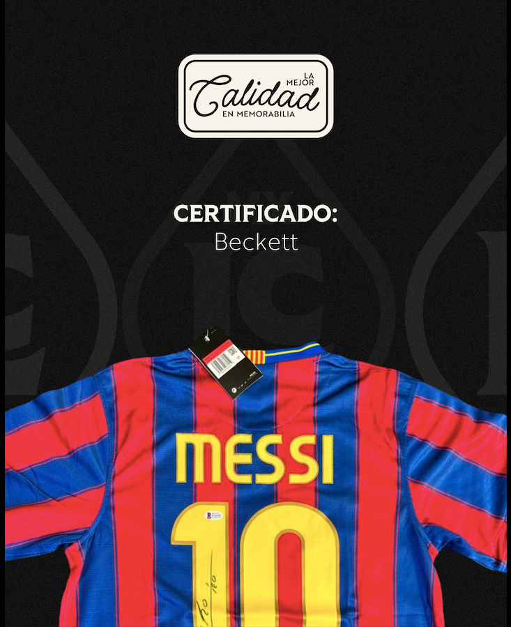 Camiseta Autografiada Lionel Messi Barcelona 2010