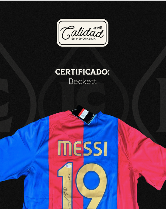 Camiseta Autografiada Lionel Messi Barcelona 2006