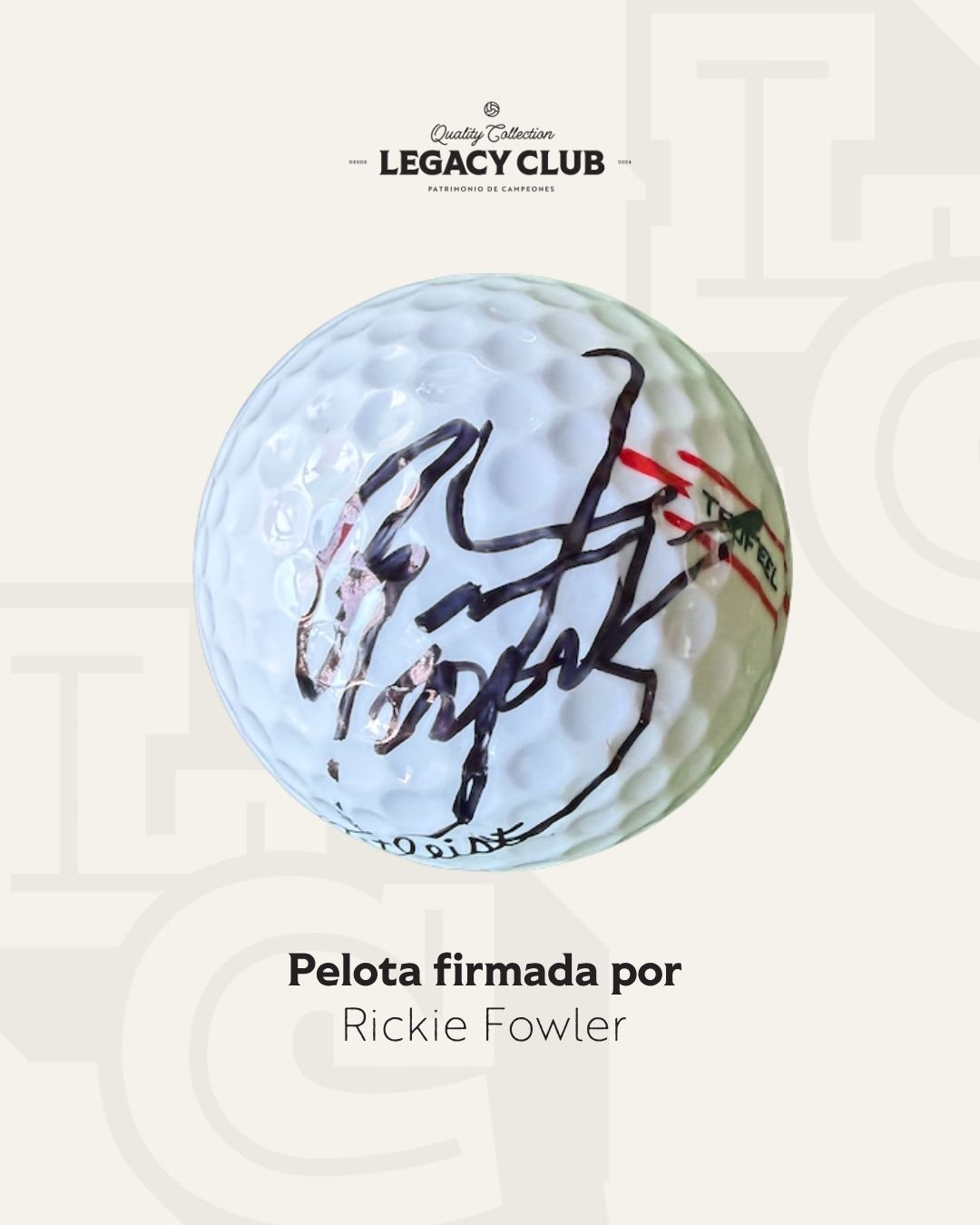 Pelota firmada Rickie Fowler
