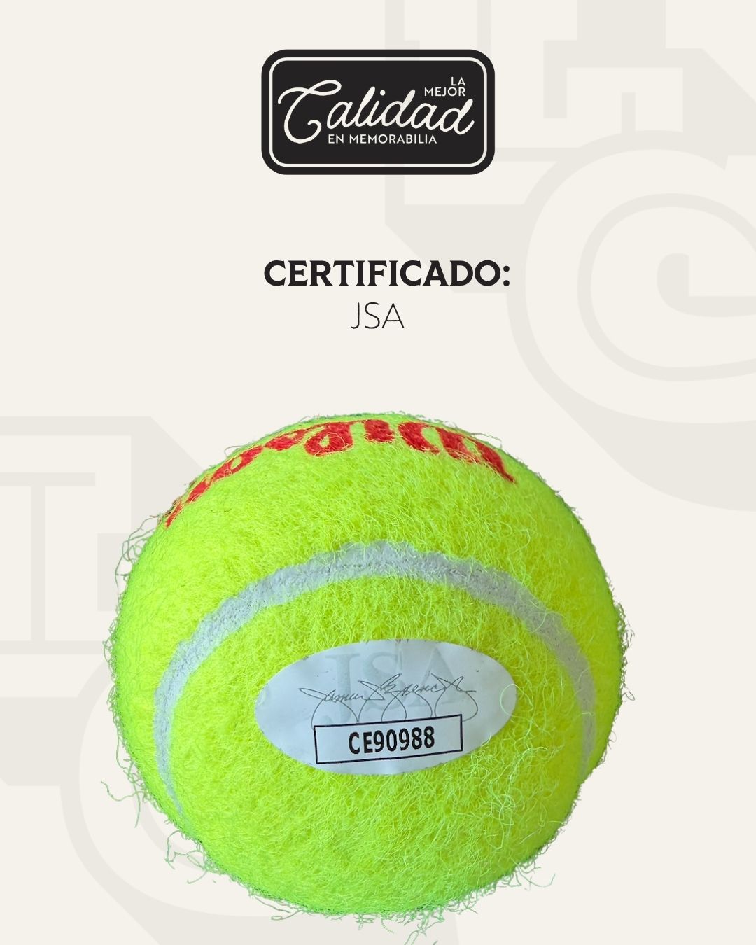 Pelota firmada Jannik Sinner