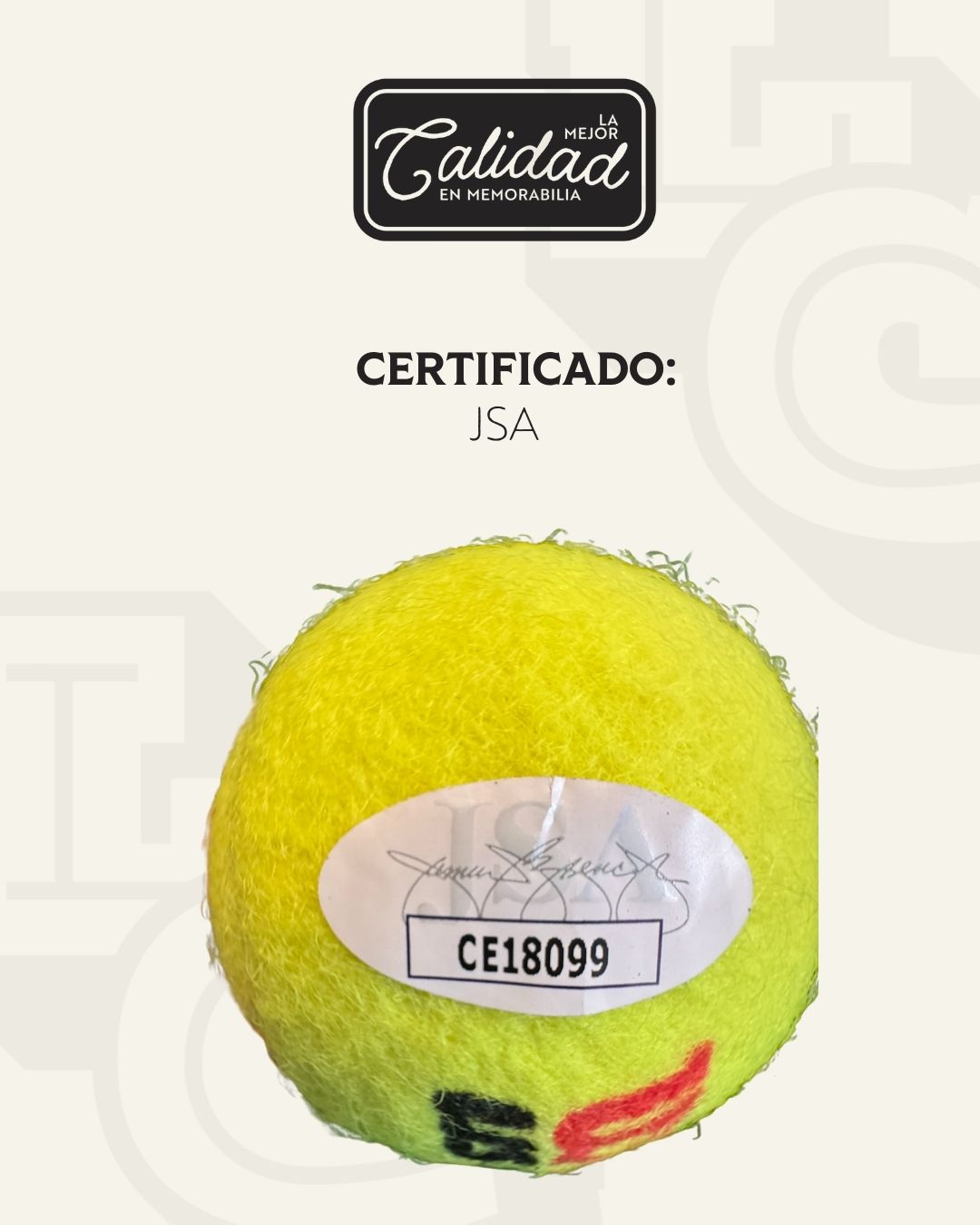 Pelota firmada Aryna Sabalenka