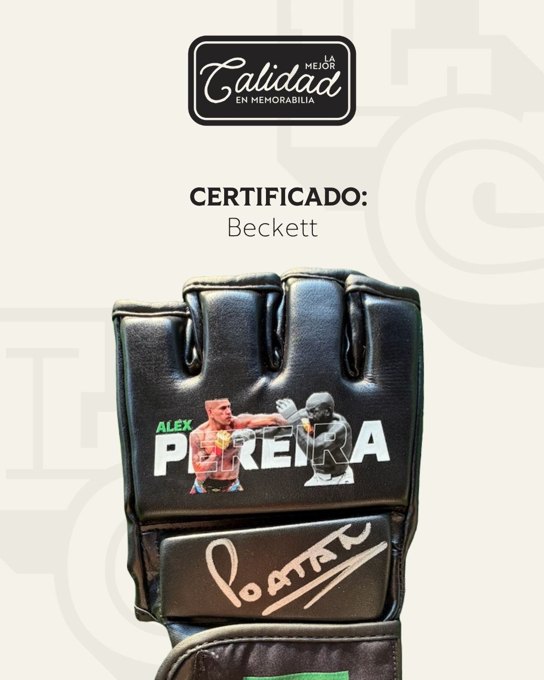 Guante firmado Alex Pereira