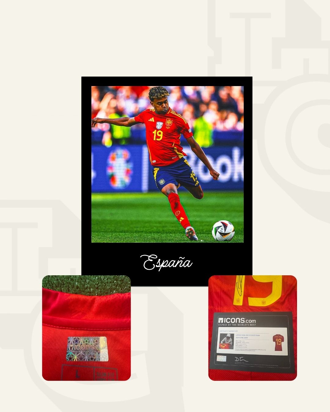 Jersey firmado Lamine Yamal España 2024