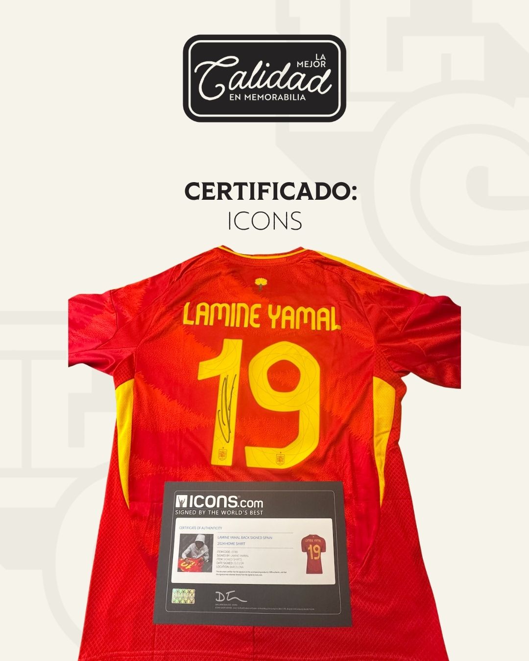 Jersey firmado Lamine Yamal España 2024