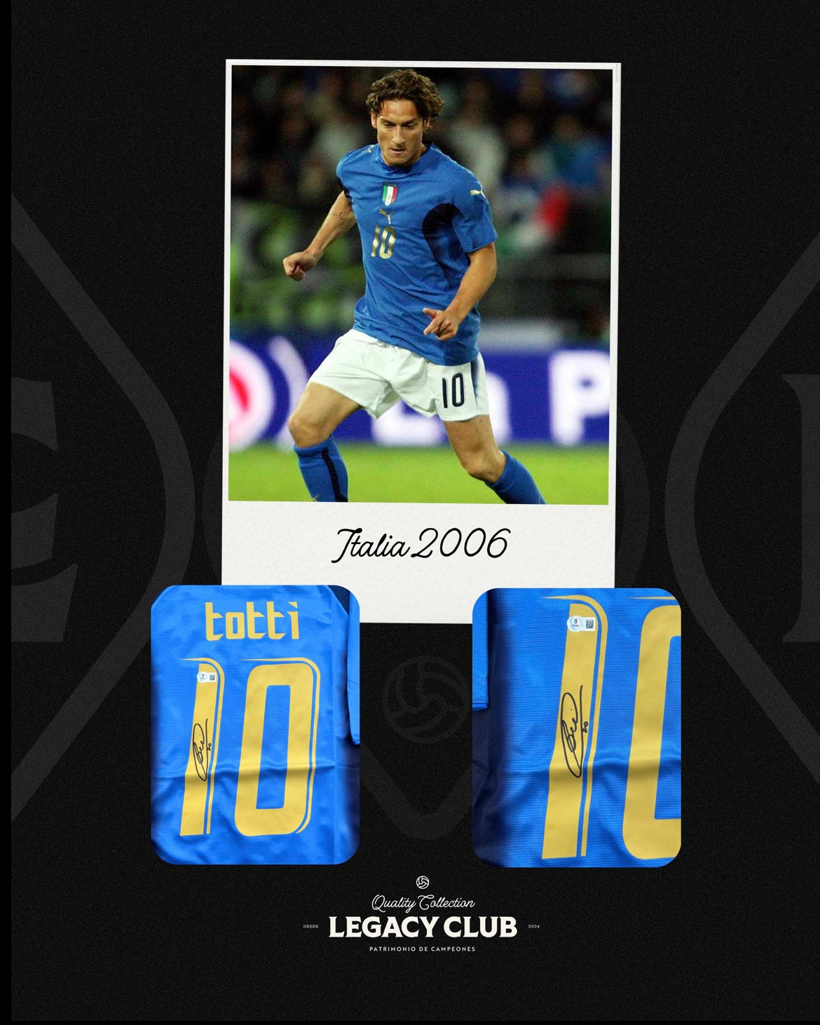 Jersey firmado Francesco Totti Italia 2006