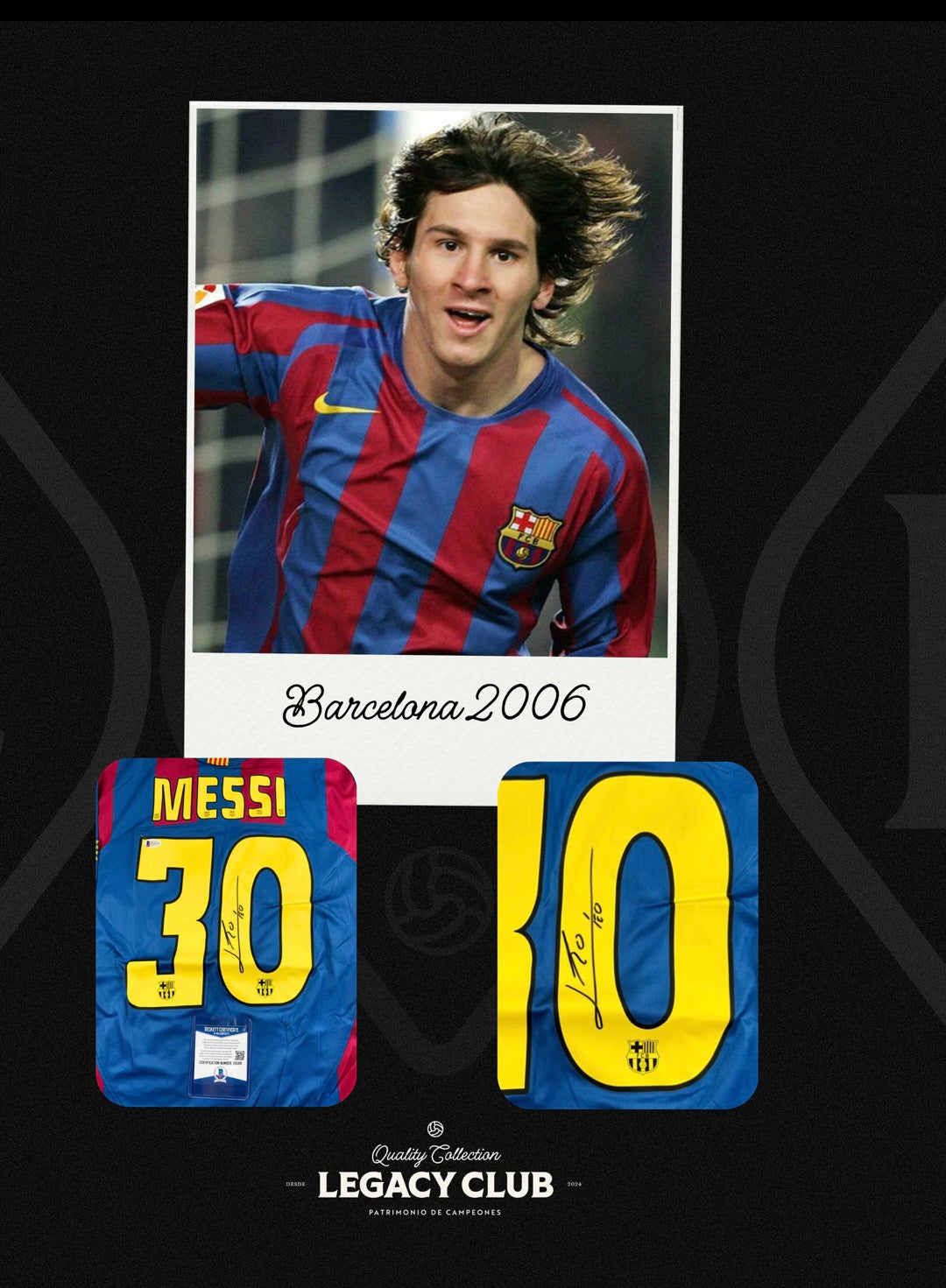 Jersey firmado Lionel Messi Barcelona 2006