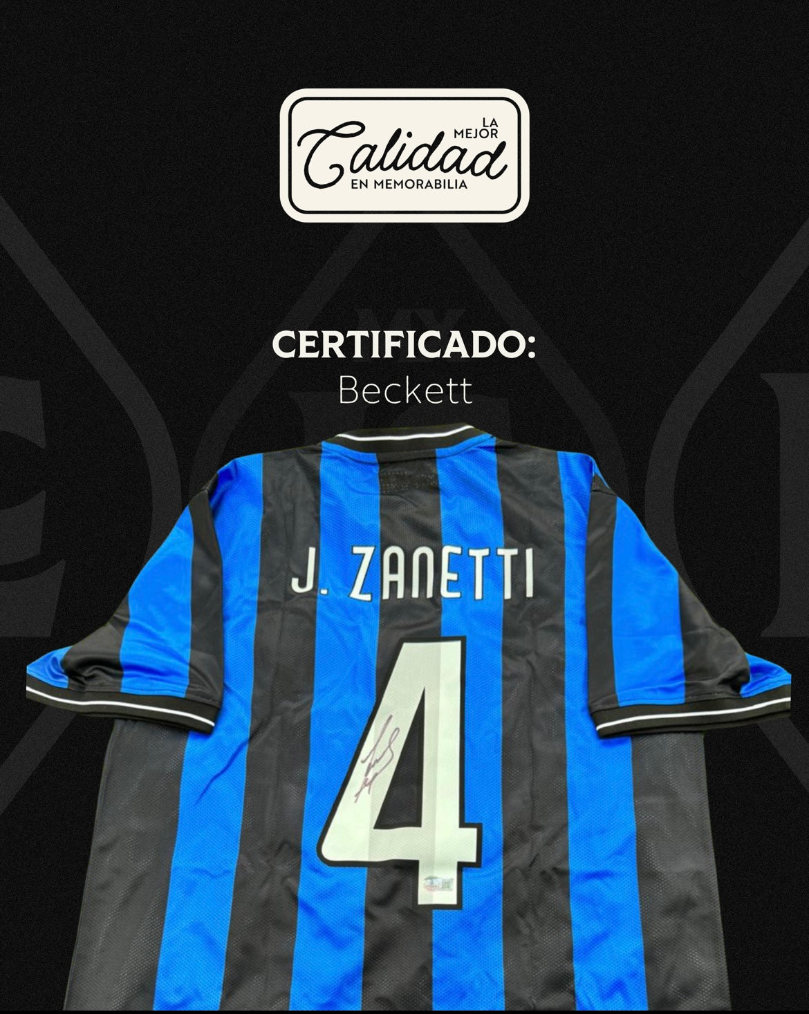 Jersey firmado Javier Zanetti Inter Milan 2010