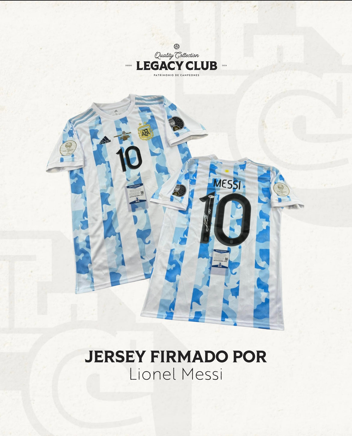Jersey firmado Lionel Messi Argentina 2021