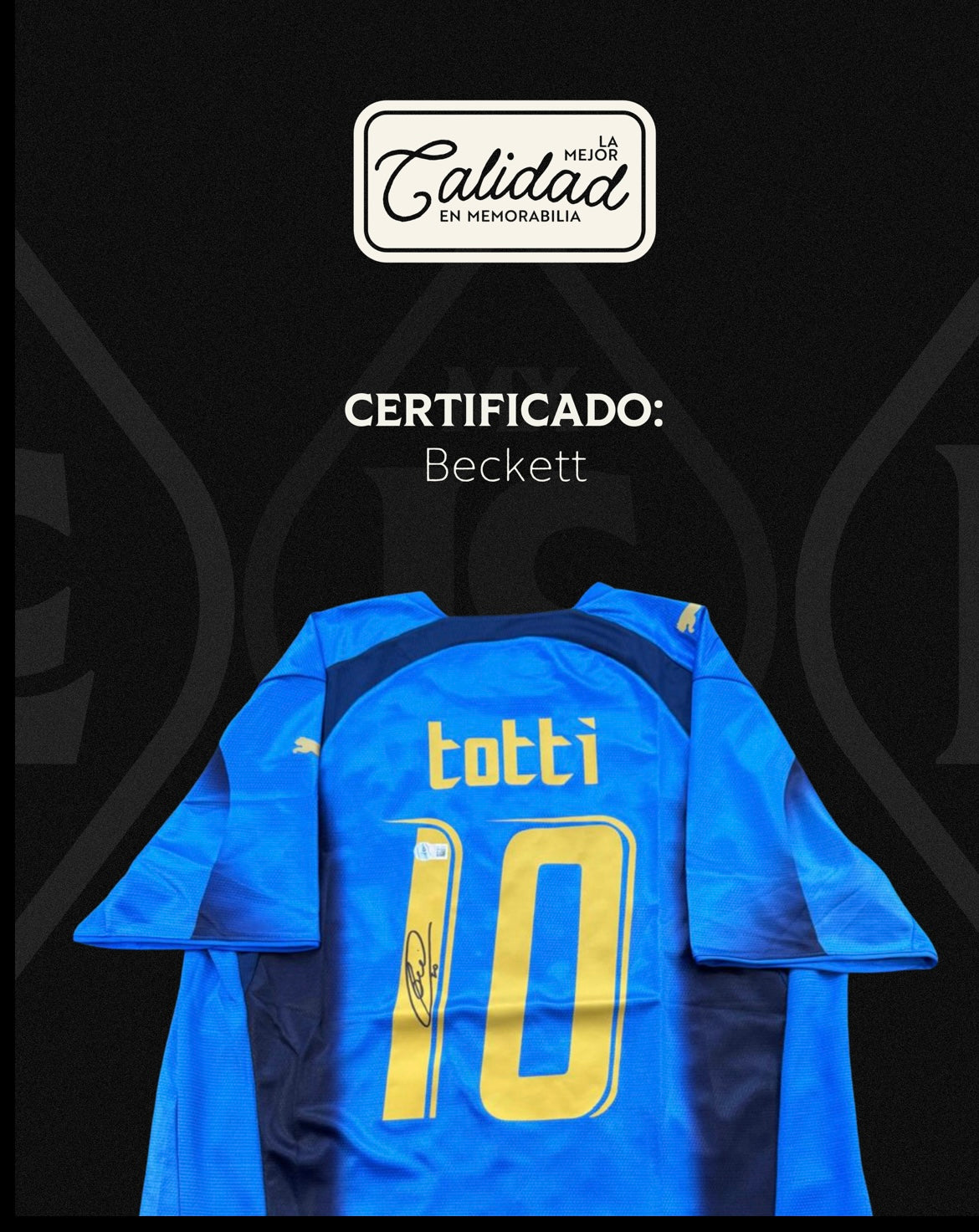 Jersey firmado Francesco Totti Italia 2006