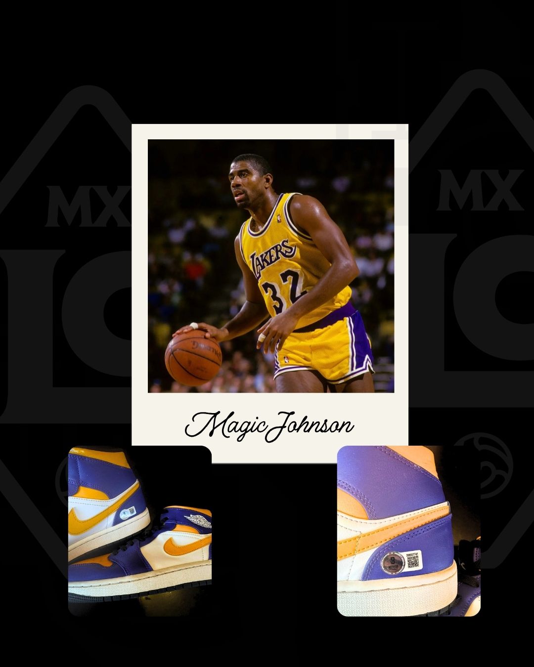 Tenis Jordan Firmados por Magic Johnson