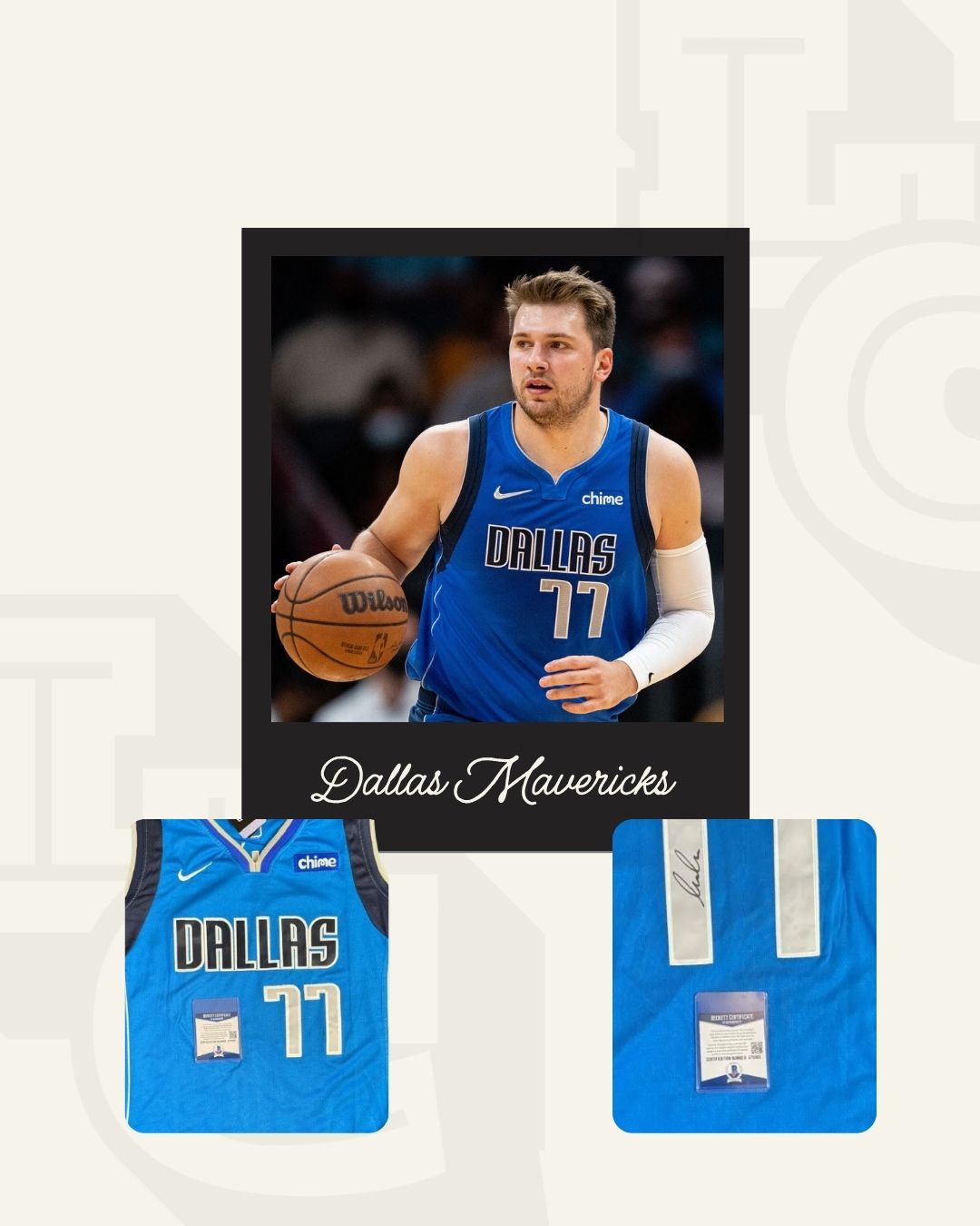 Jersey firmado Luka Doncic Dallas Mavericks