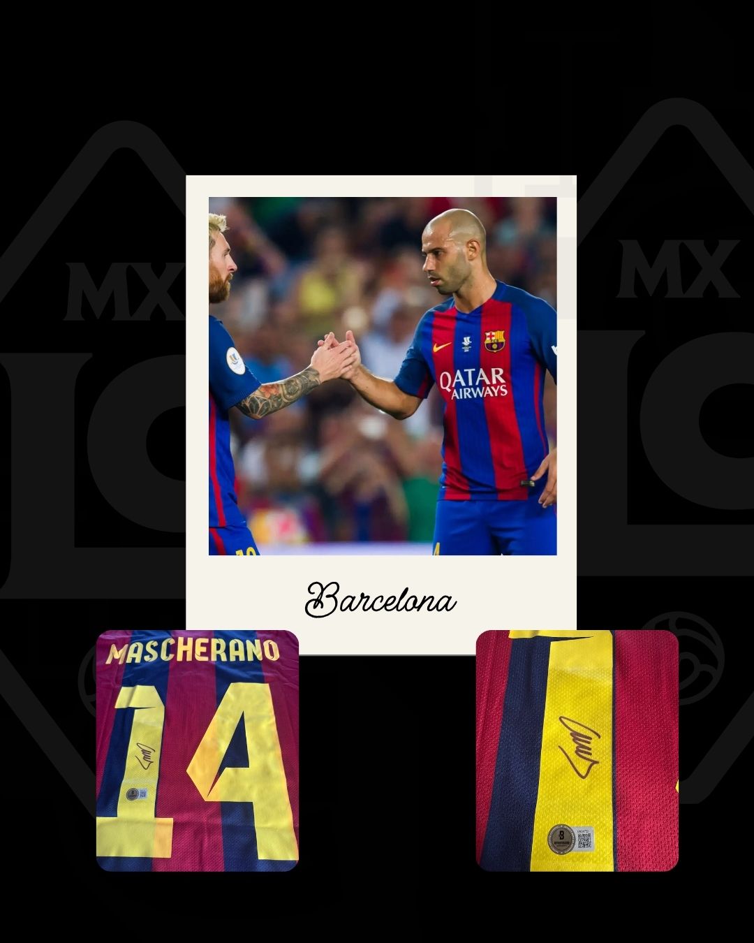 Jersey firmado Javier Mascherano FC Barcelona 2015