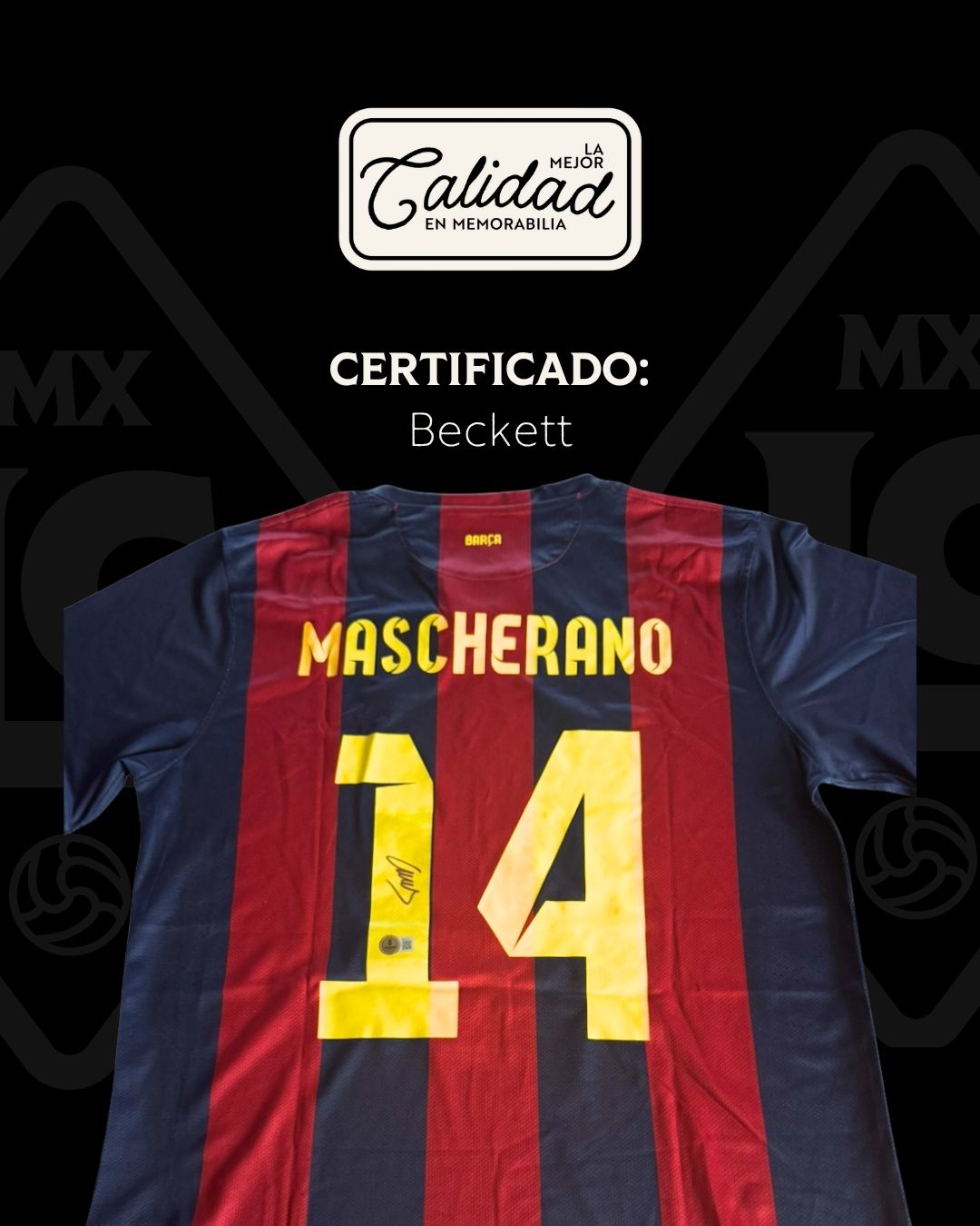 Jersey firmado Javier Mascherano FC Barcelona 2015