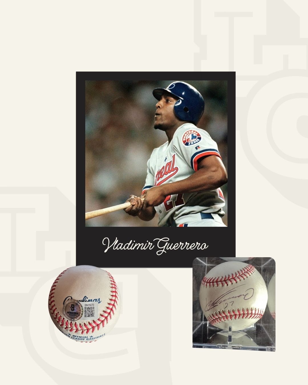 Pelota firmada Vladimir Guerrero